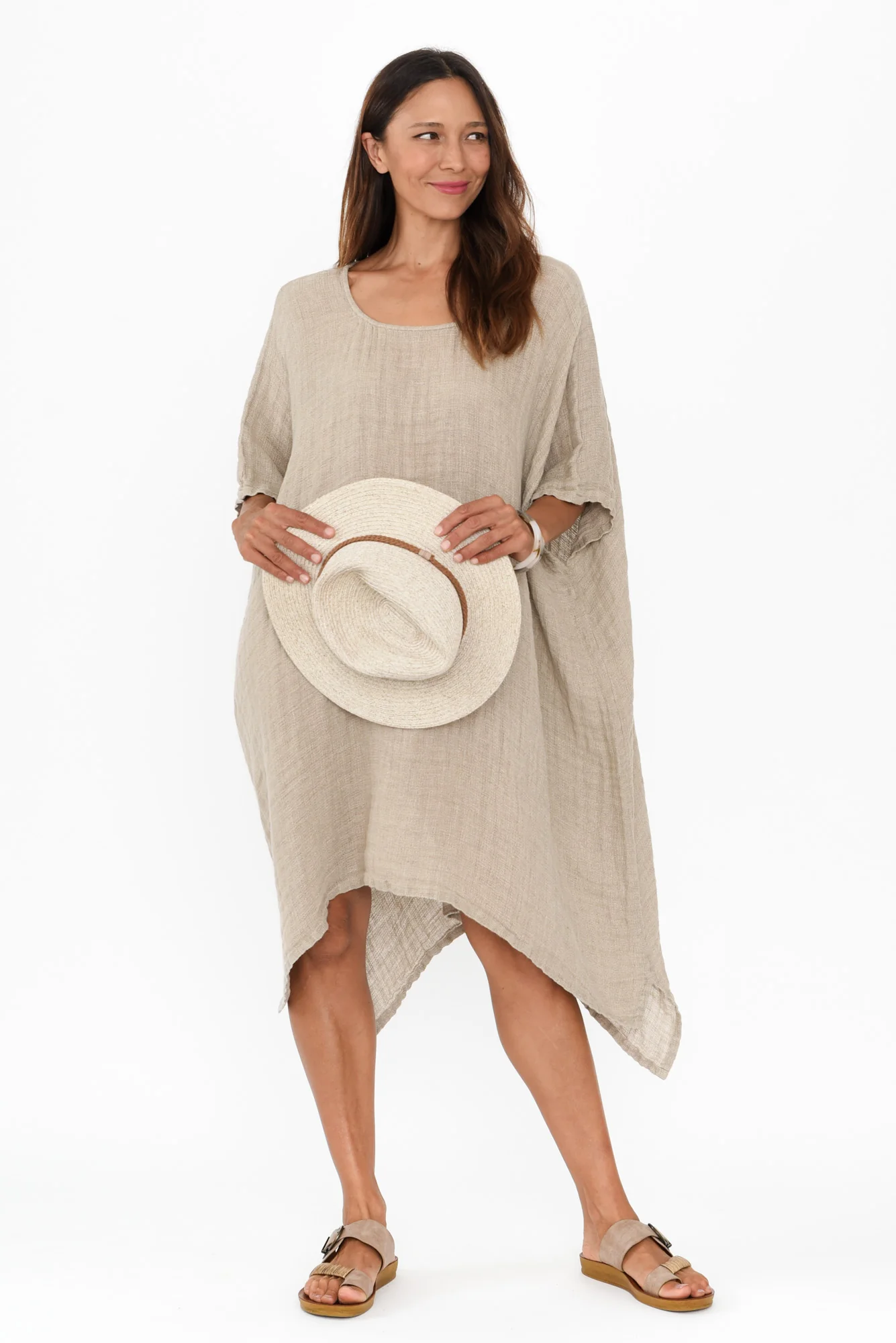 Belize Natural Linen Kaftan