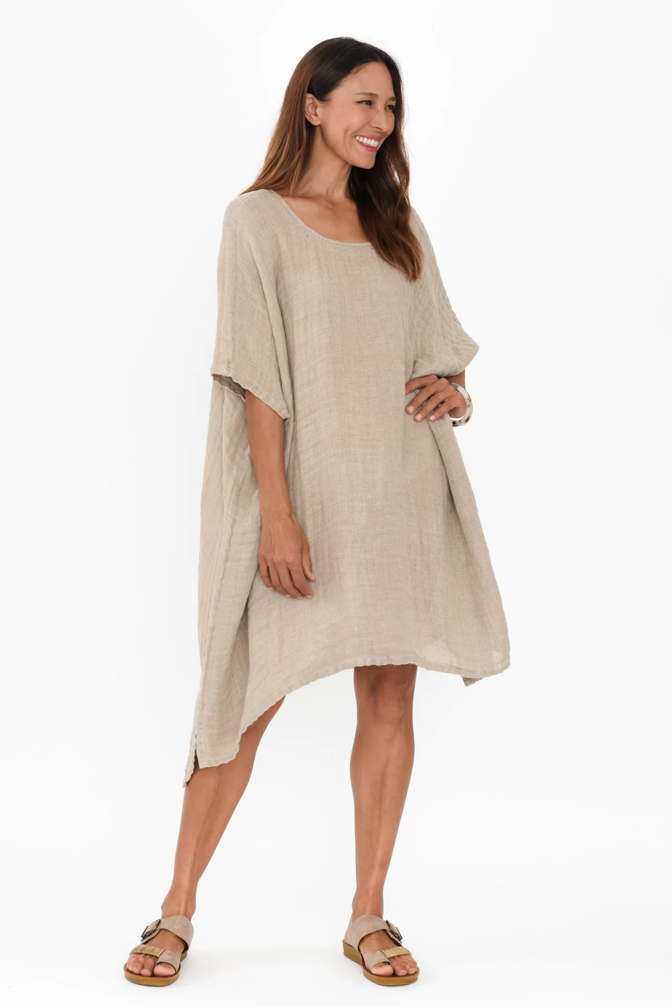 Belize Natural Linen Kaftan - Image 6