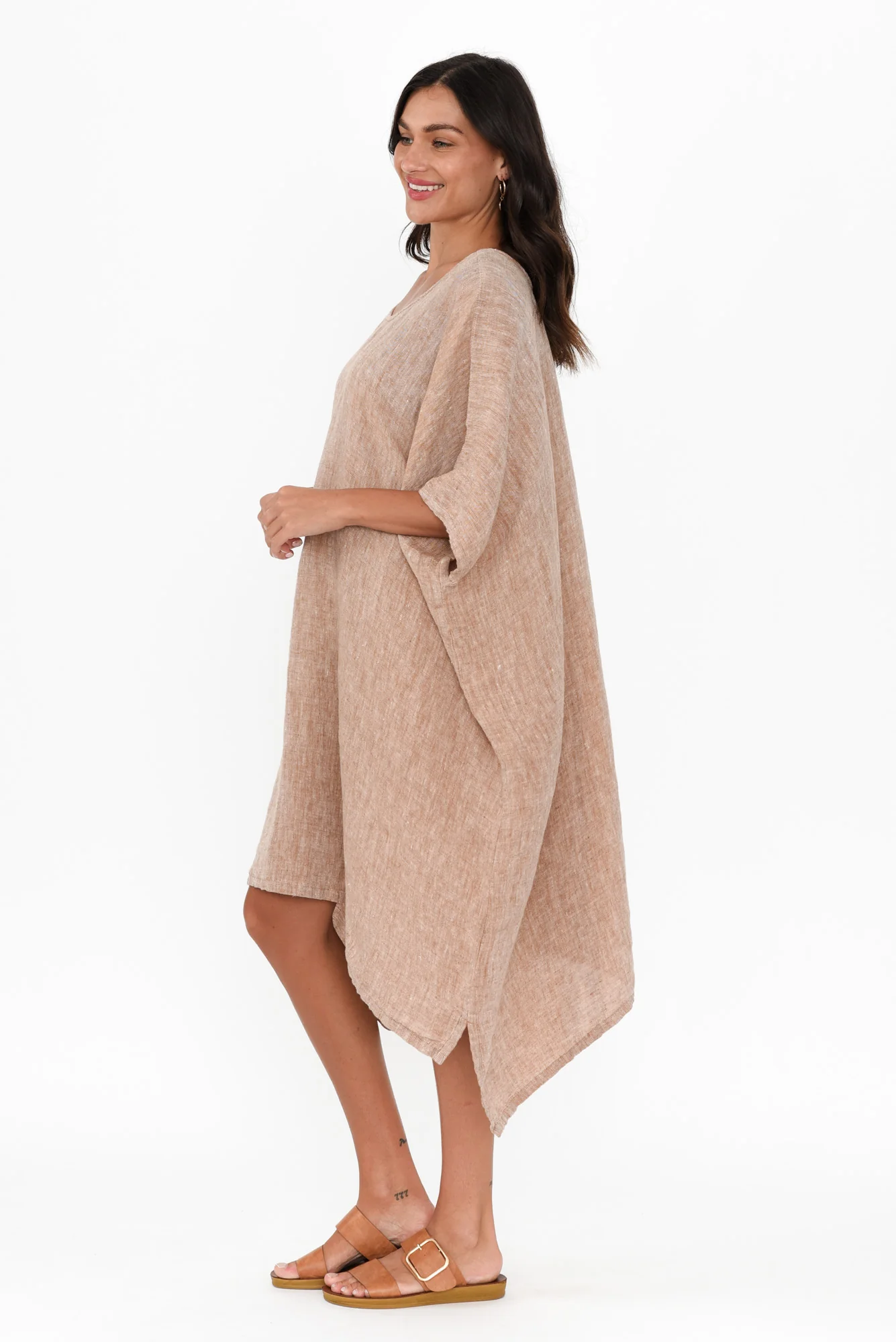 Belize Rust Linen Kaftan - Image 4