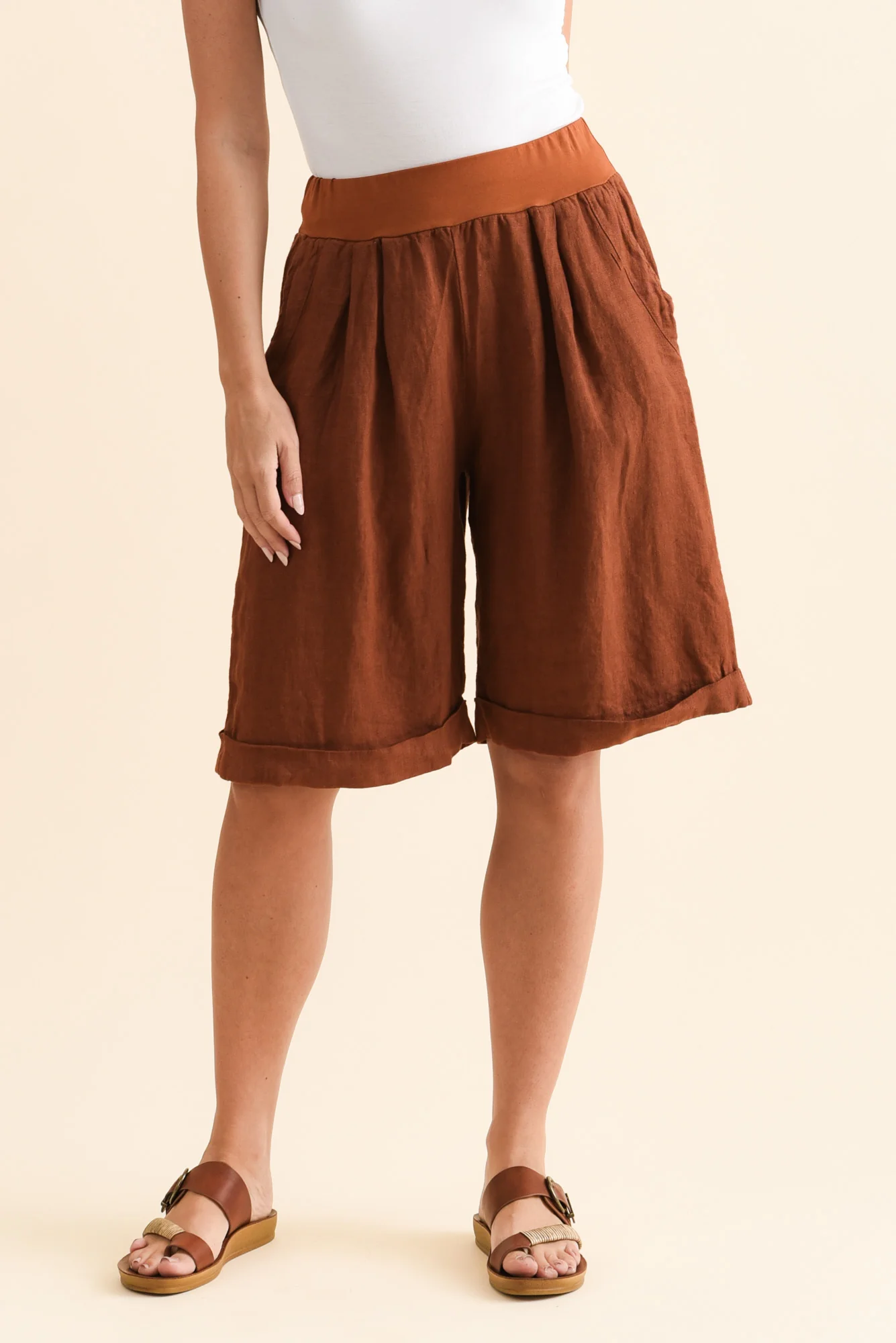 Betsy Rust Linen Pocket Shorts