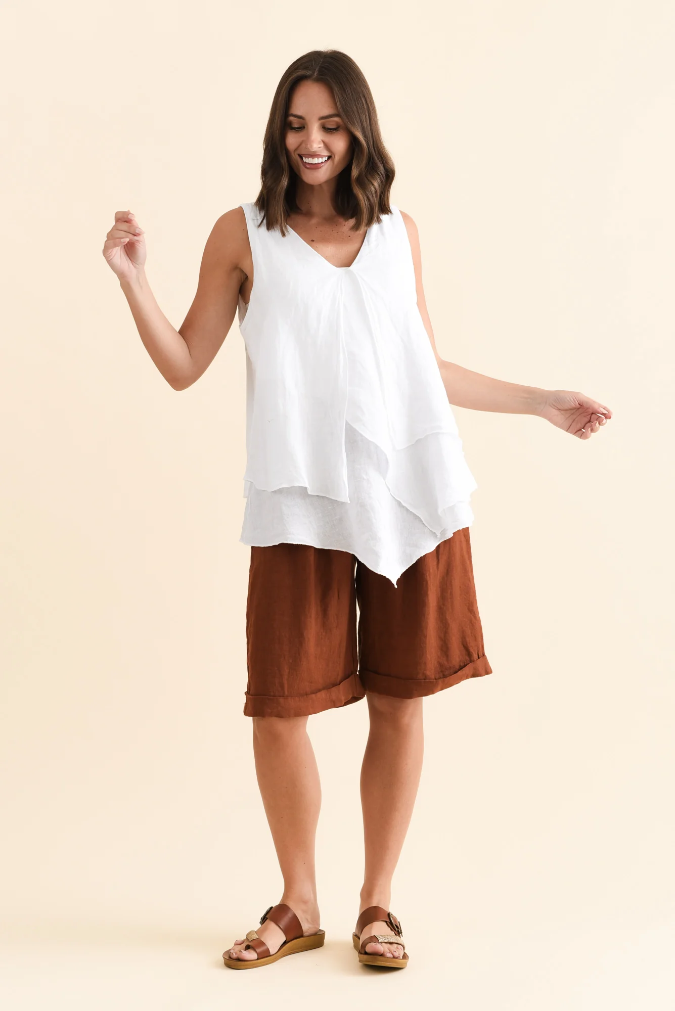 Betsy Rust Linen Pocket Shorts - Image 6