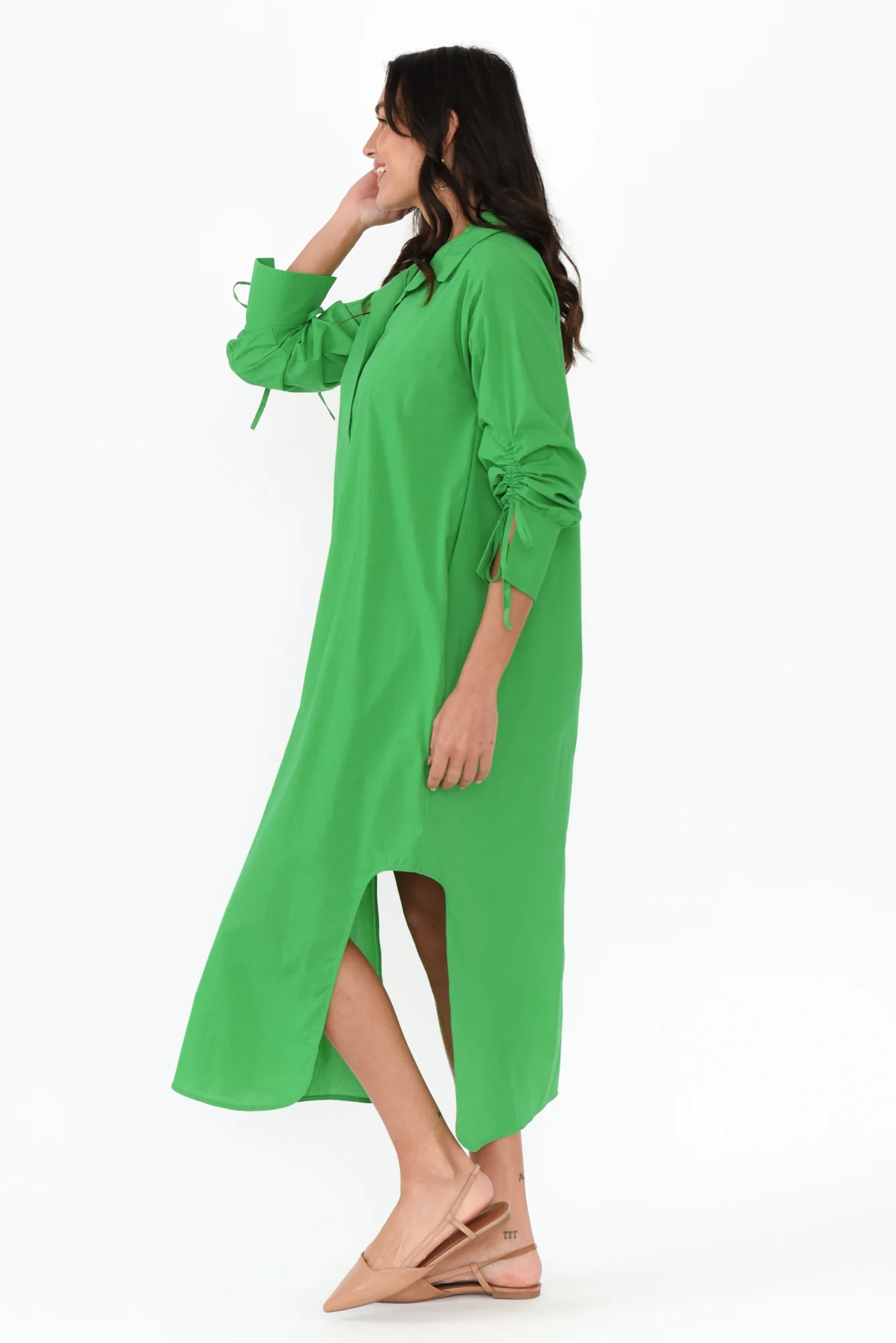 Billy Green Cotton Poplin Dress - Image 3