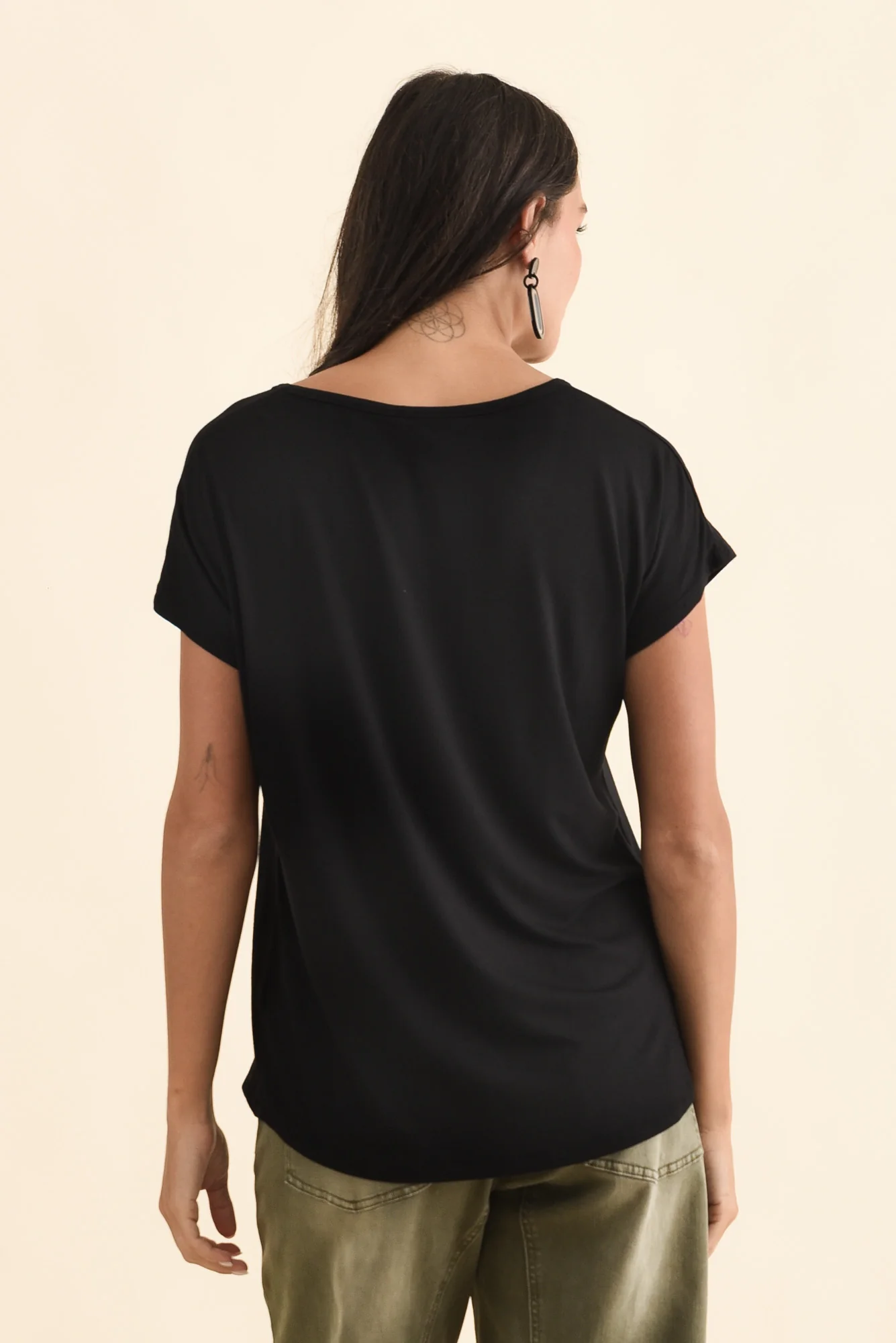 Eadie Black Bamboo Top - Image 4