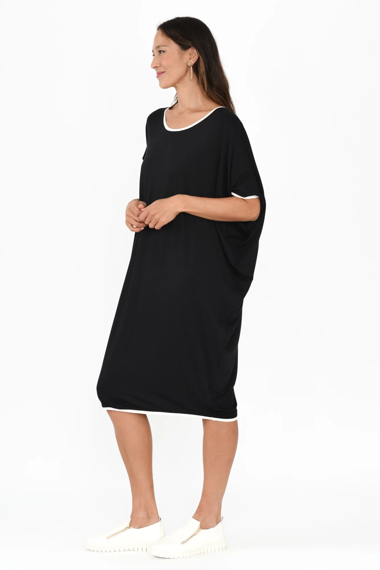 Black Contrast Maui Dress - Image 4