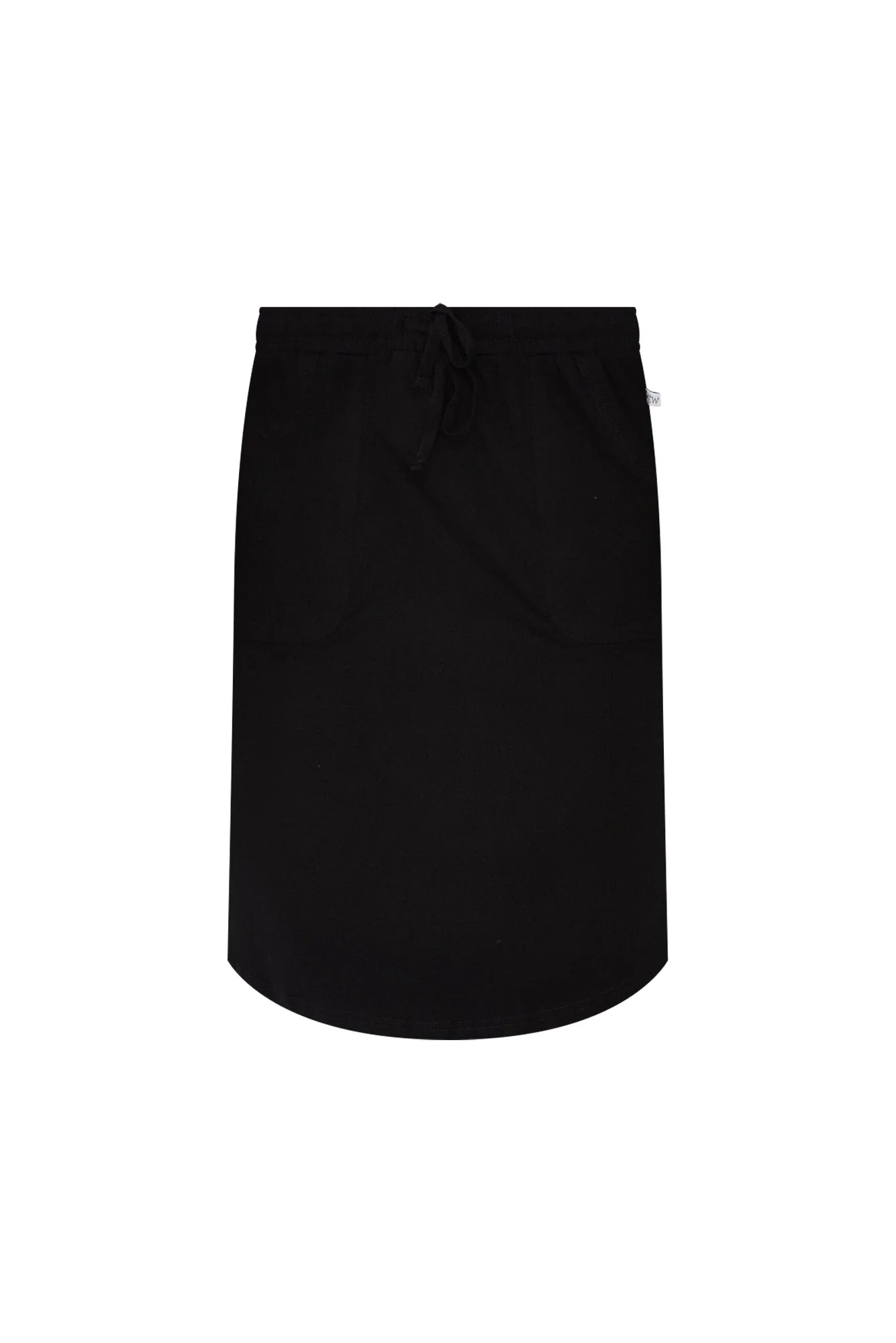 Black Cotton Drawstring Skirt - Image 6