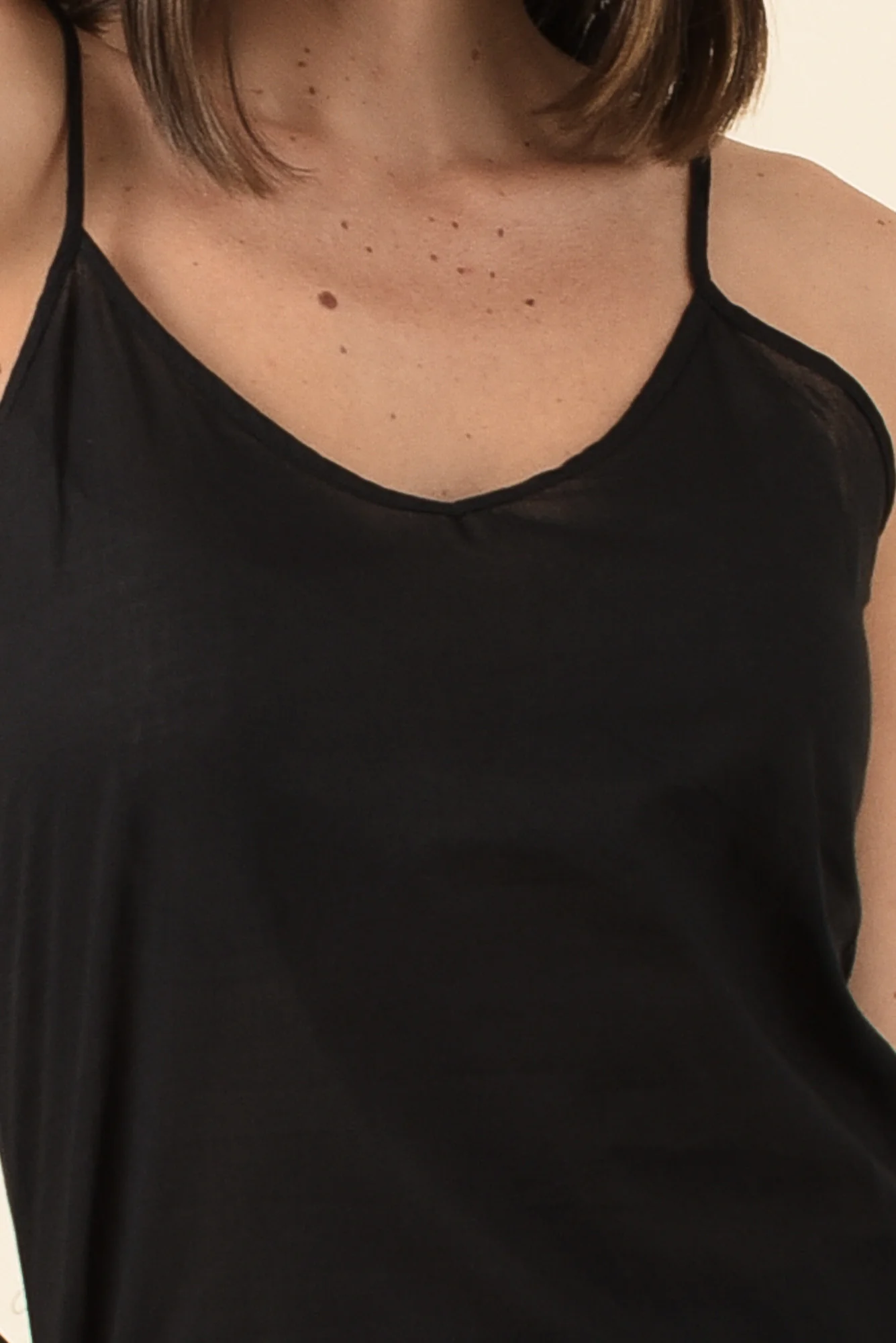 Black Cotton Slip Cami - Image 5