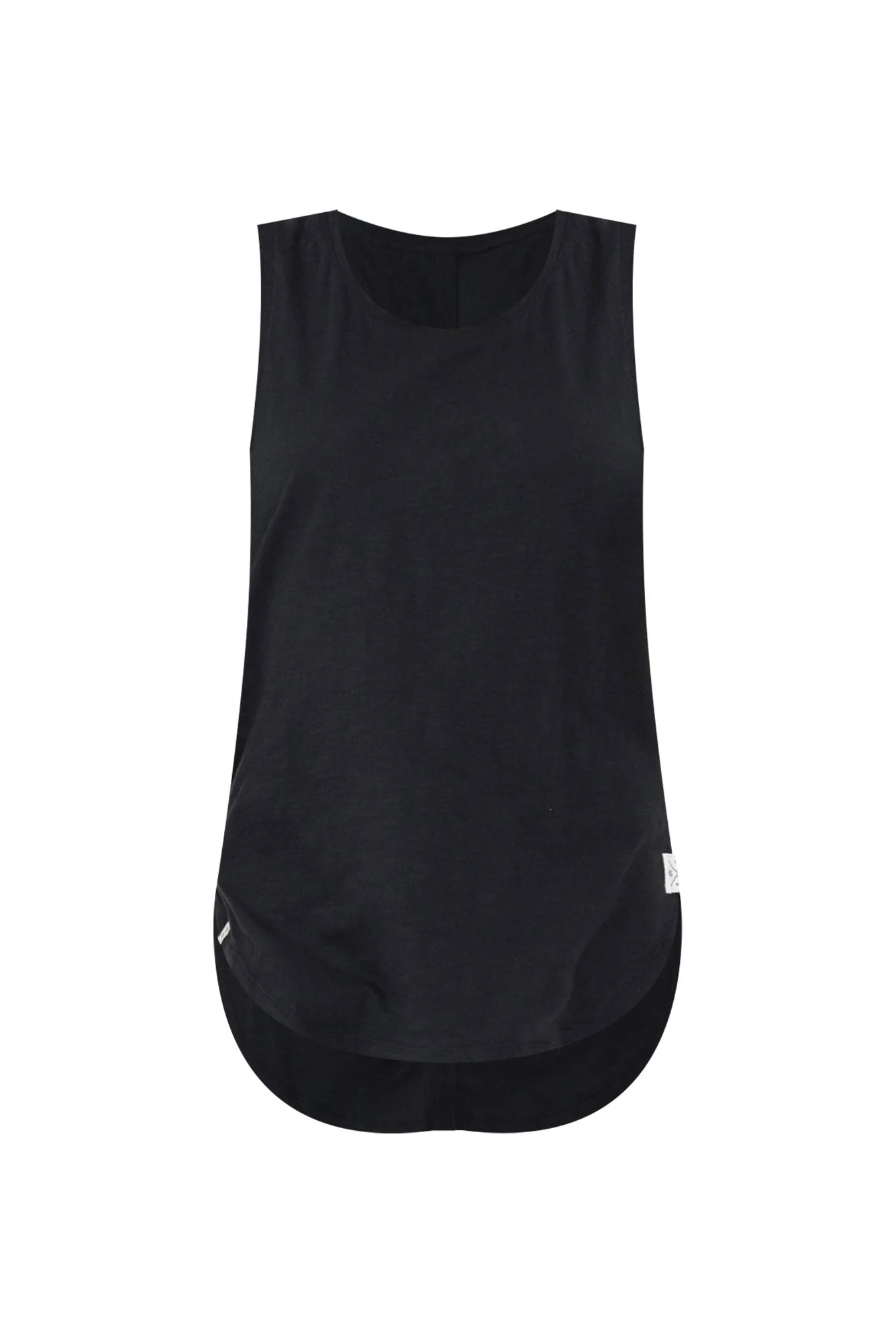 Black Cotton Scoop Tank - Image 3