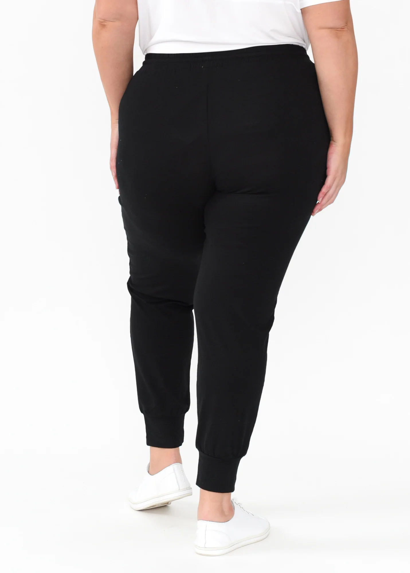 Black Cotton Everyday Tie Sweatpants - Image 12