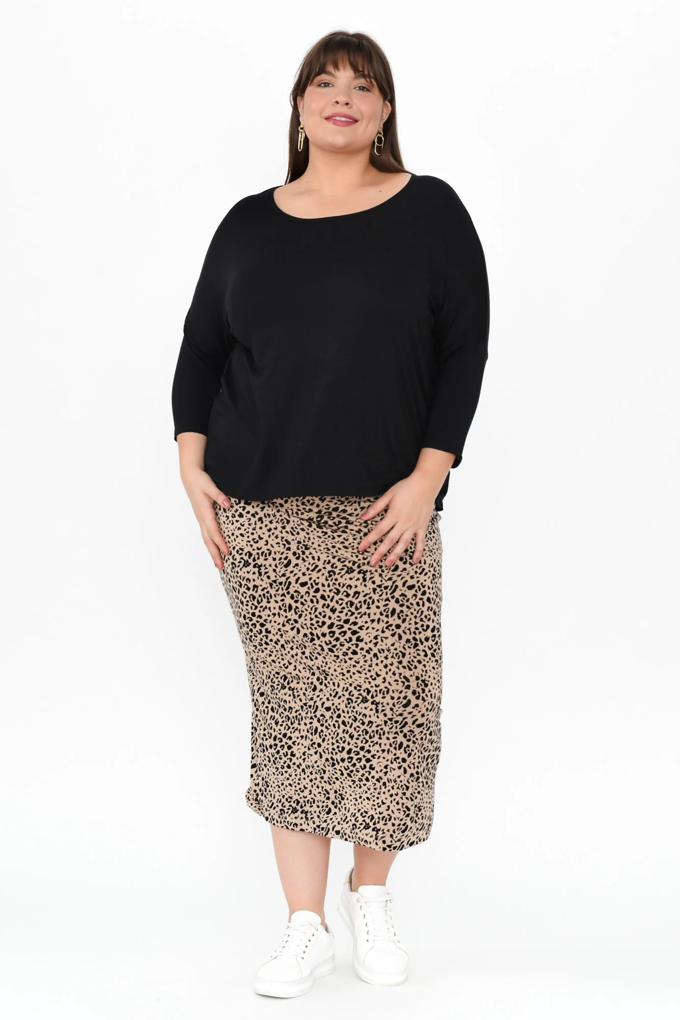 Black Milan 3/4 Sleeve Top - Image 10