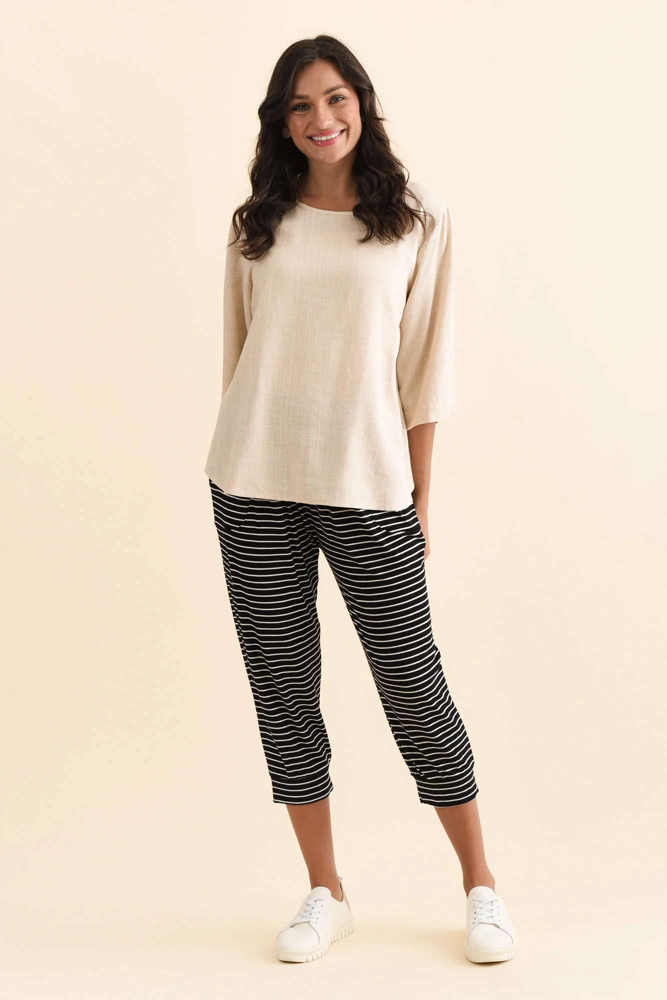 Black Stripe Tokyo Slouch Pants - Image 6