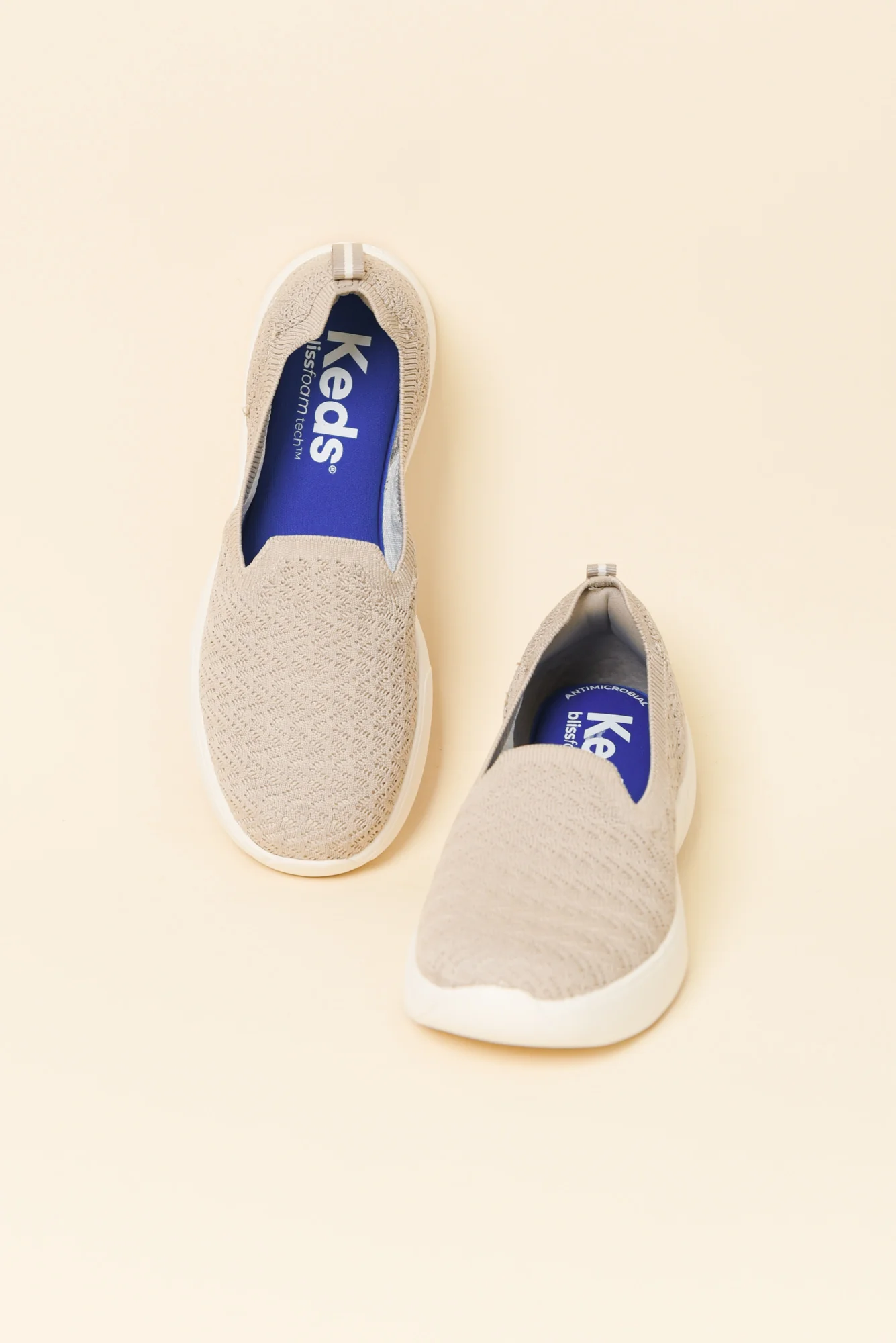 Bliss Walk Taupe Knit Loafer - Image 3