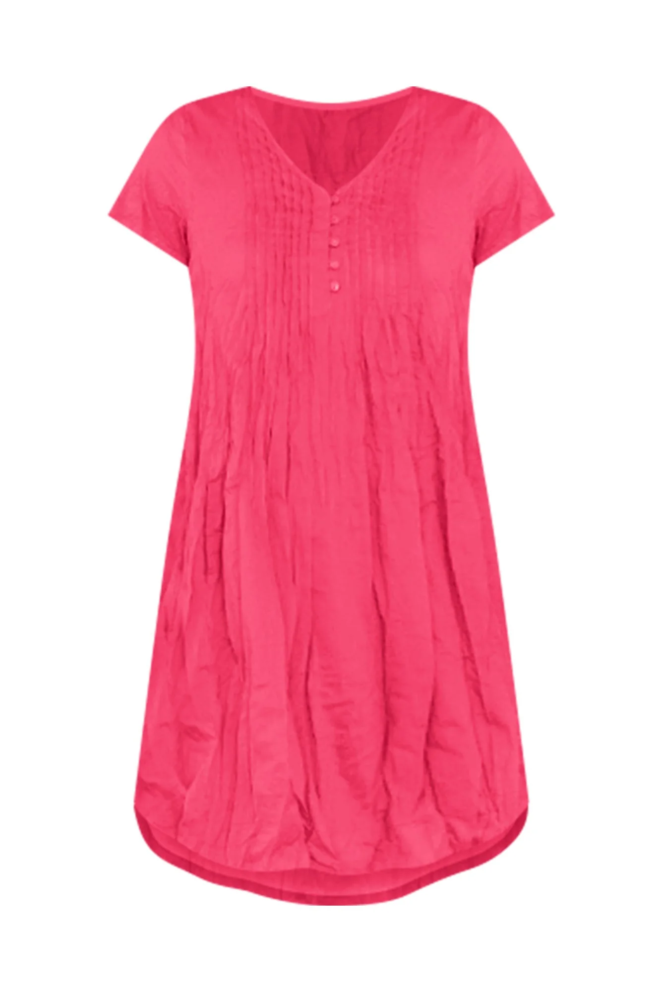 Sabina Fuchsia Crinkle Cotton Dress - Image 6