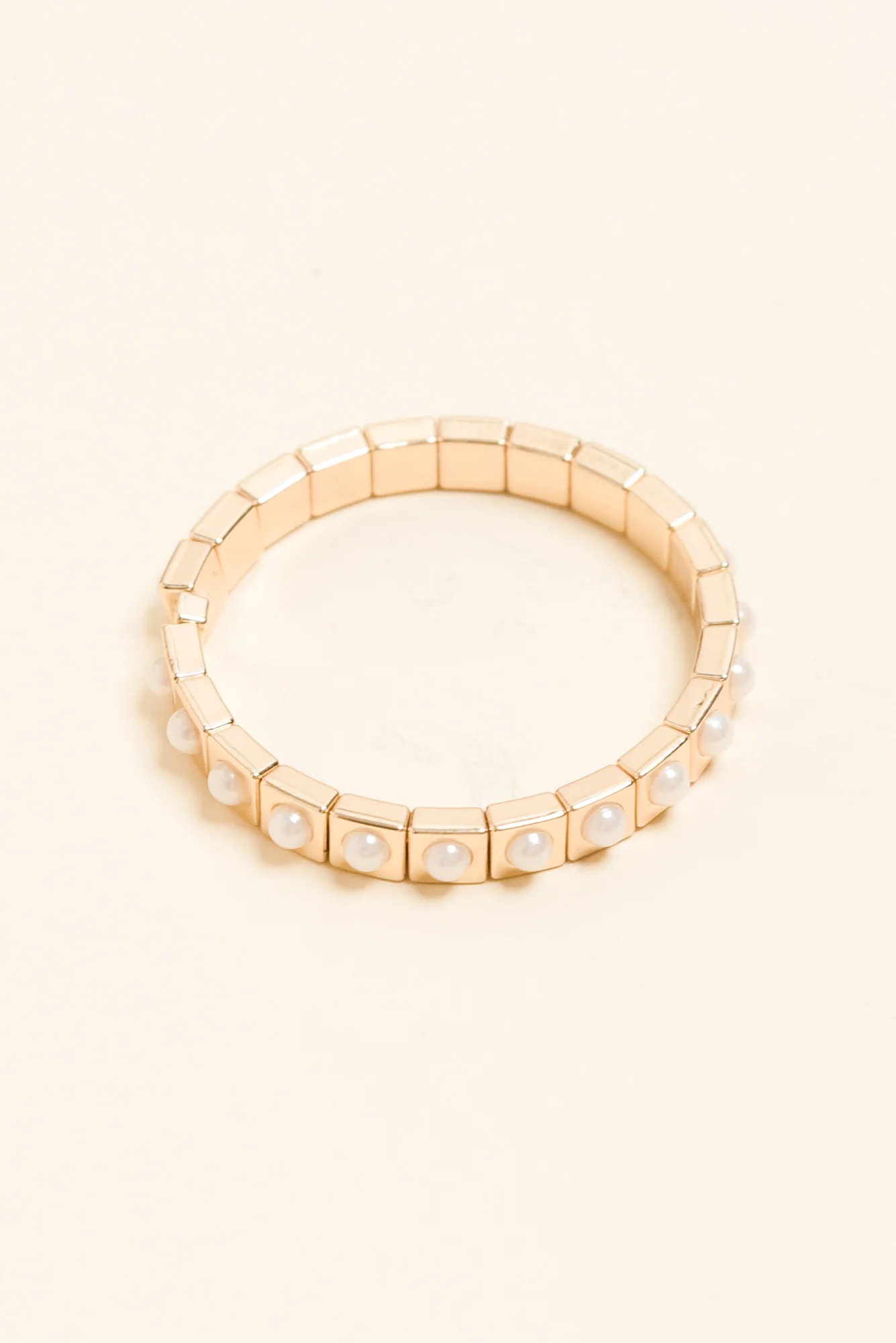 Bonnie Gold Beaded Pearl Bracelet