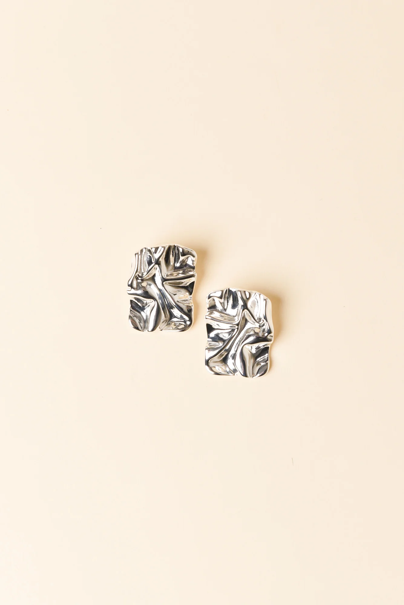 Bray Silver Square Earrings