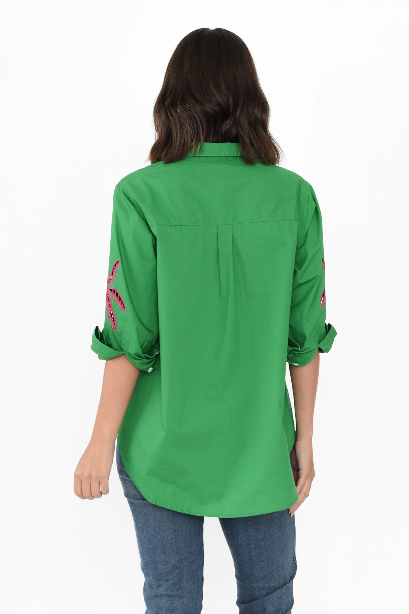 Briella Green Palm Cotton Shirt - Image 5