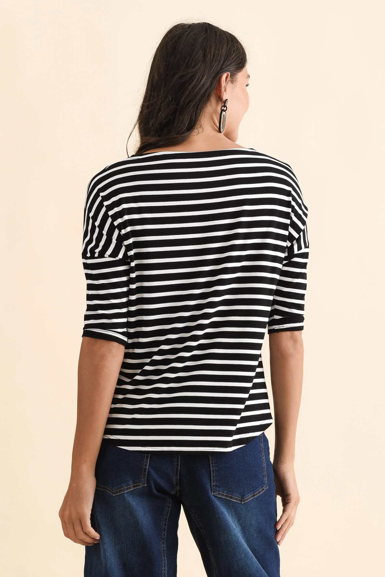 Camila Black Stripe Bamboo Top - Image 5