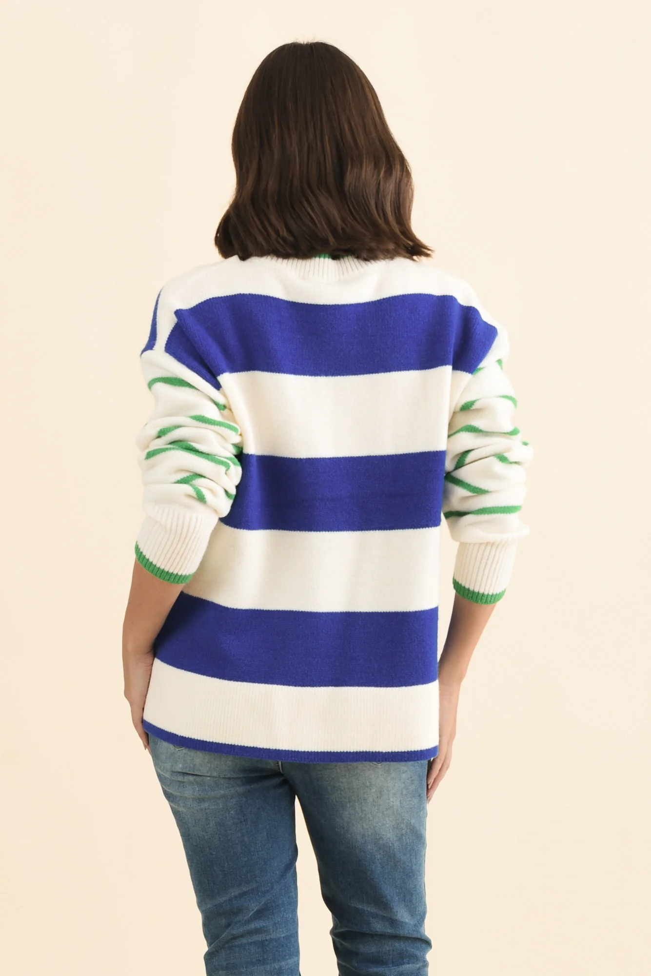 Camryn Blue Stripe Knit Jumper - Image 4