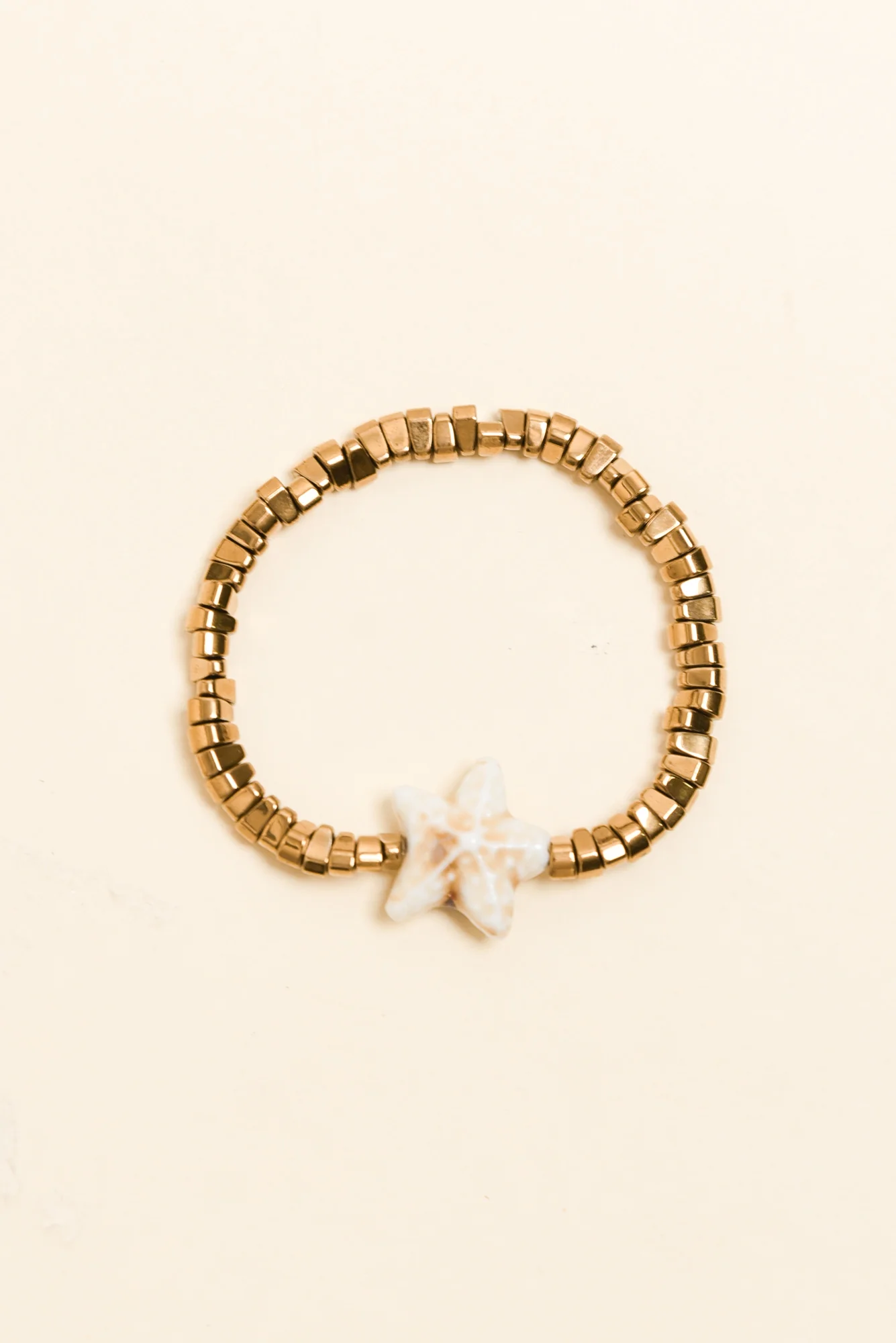 Caprina Gold Starfish Beaded Bracelet