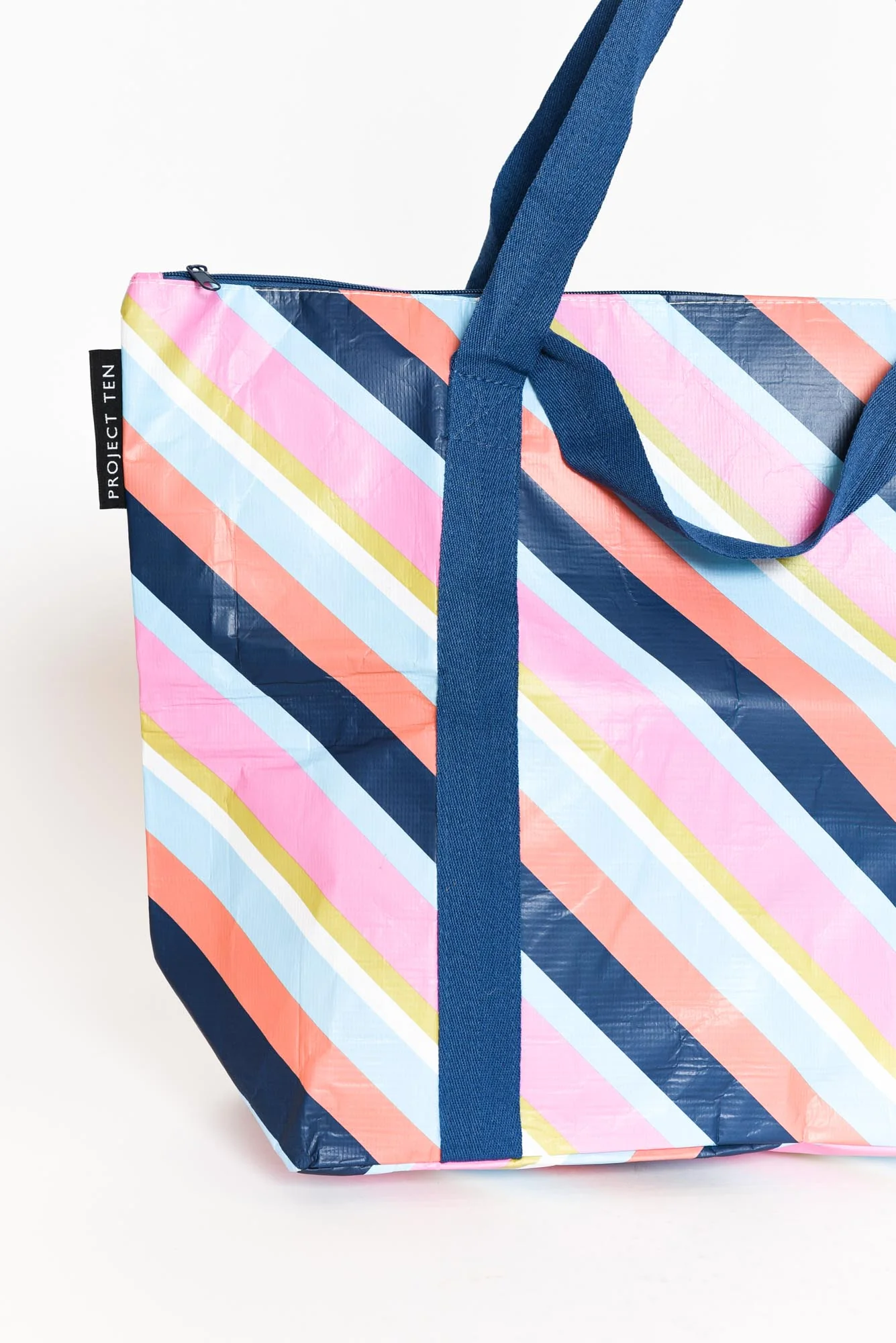 Cara Candy Stripe Zip Medium Tote - Image 2