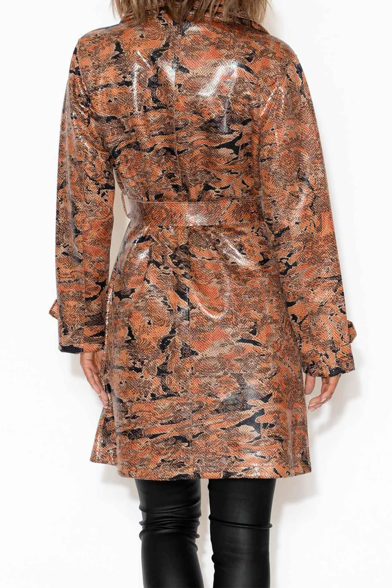 Carissa Tan Snake Coat - Image 4