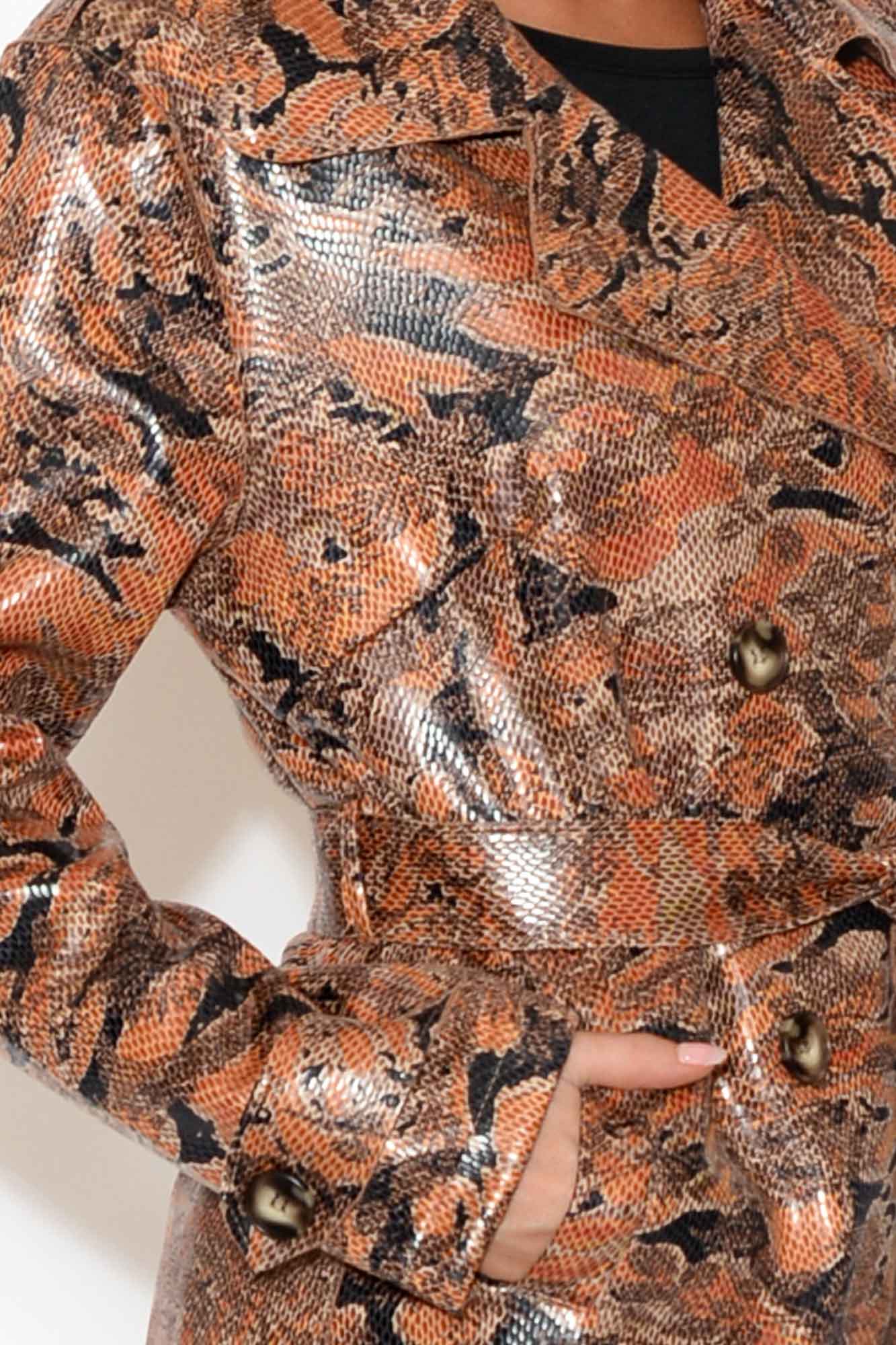 Carissa Tan Snake Coat - Image 5