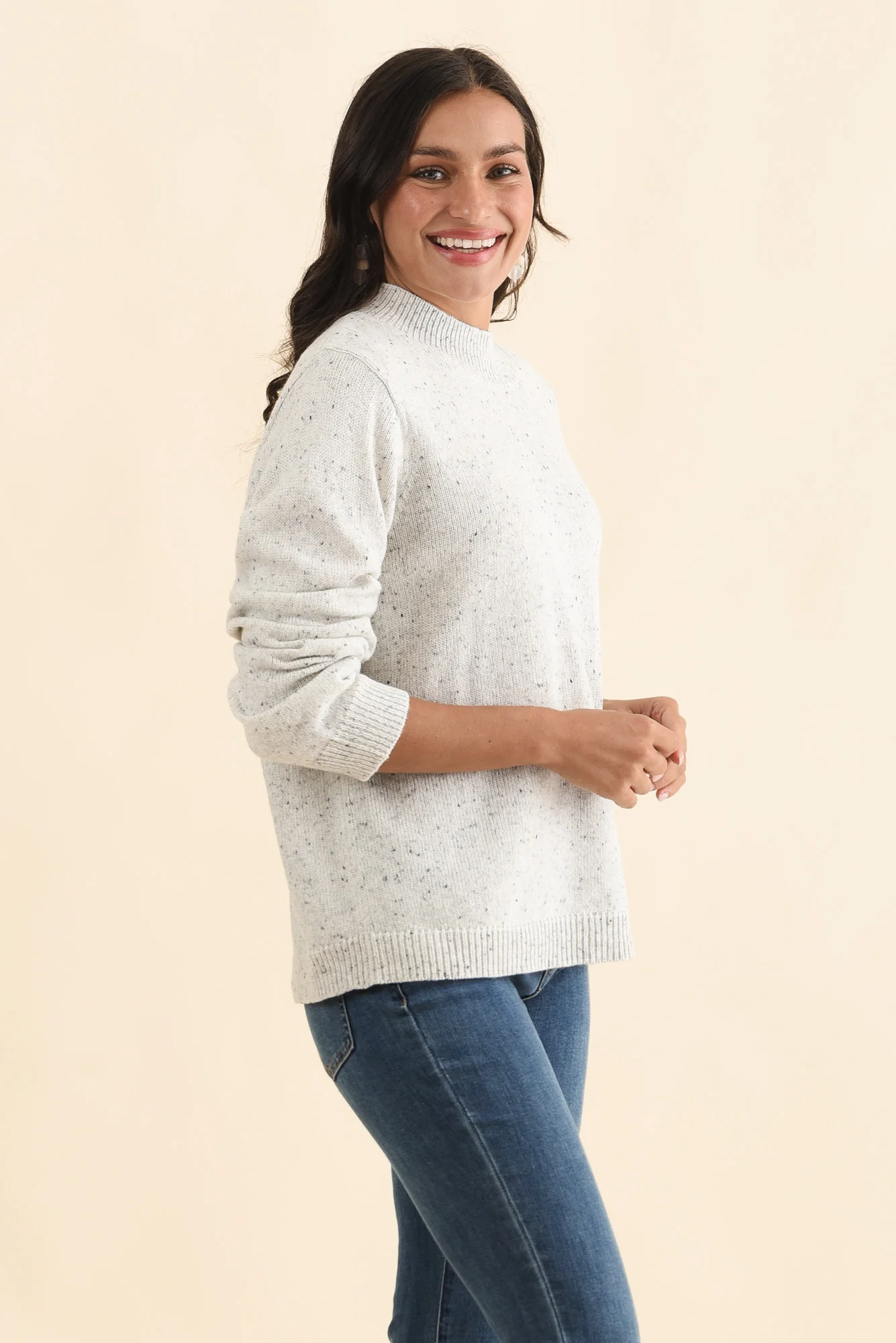 Carlin Grey Marle Knit Jumper - Image 3