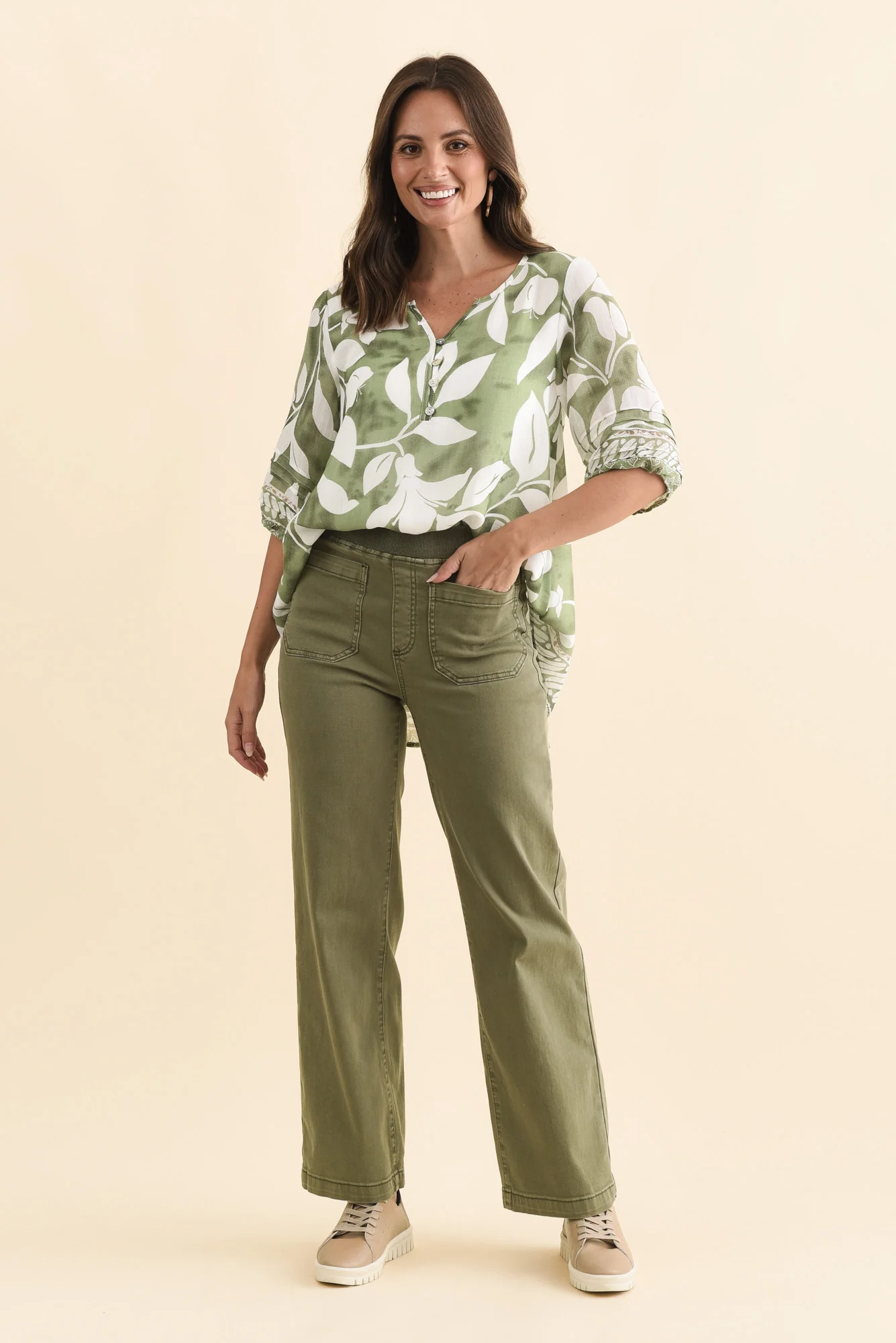 Carpenter Khaki Stretch Jeans - Image 2