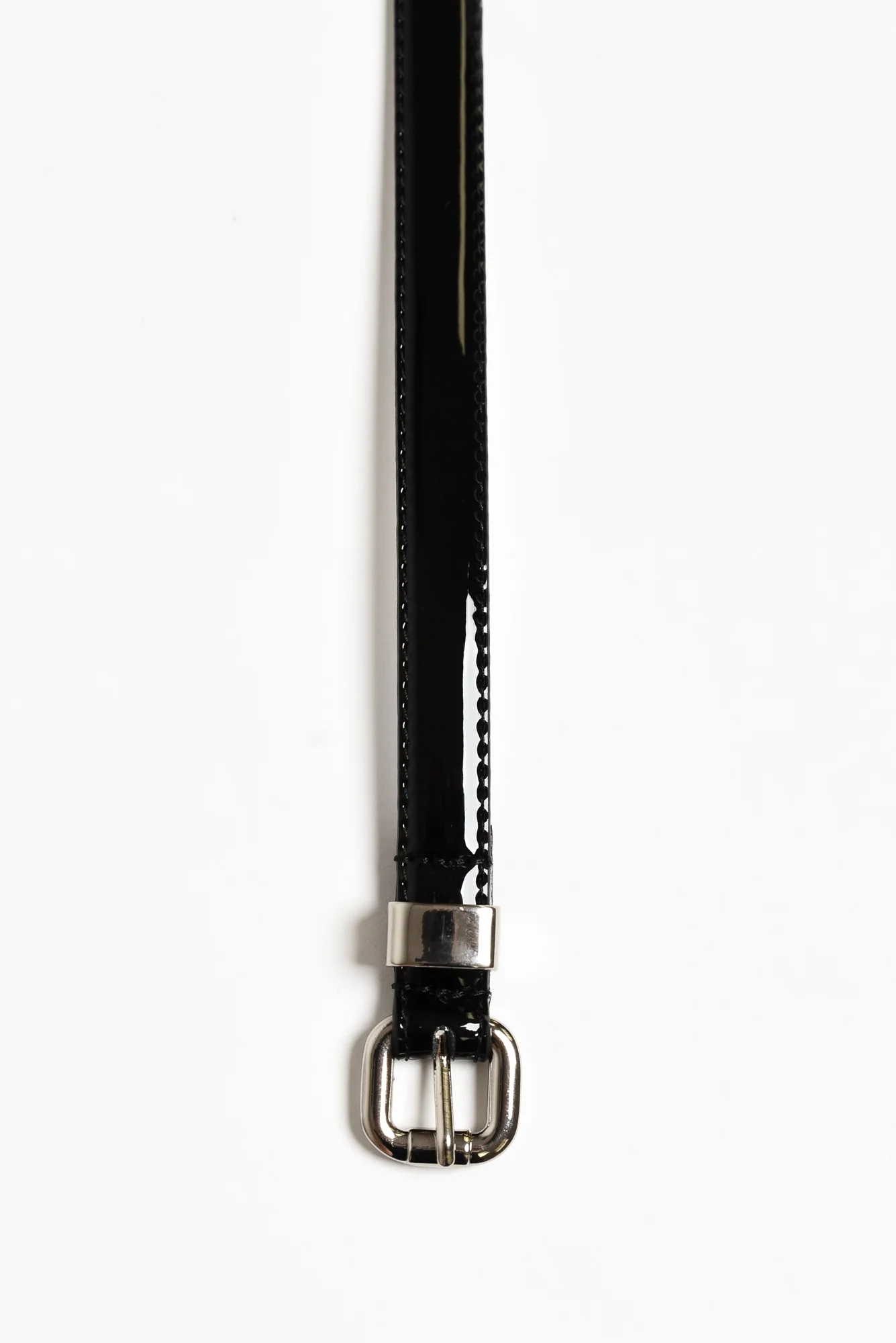 Carrie Black Patent Leather Belt - Image 2