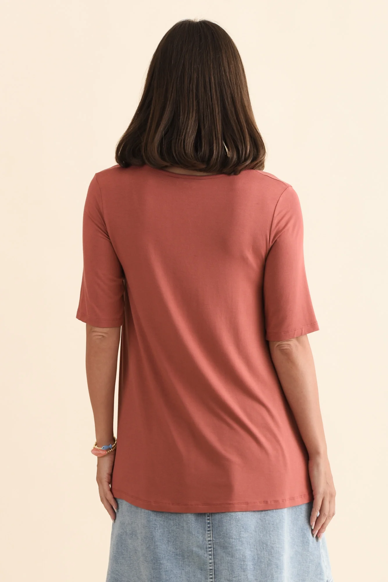 Carter Rust Bamboo Tunic Top - Image 5