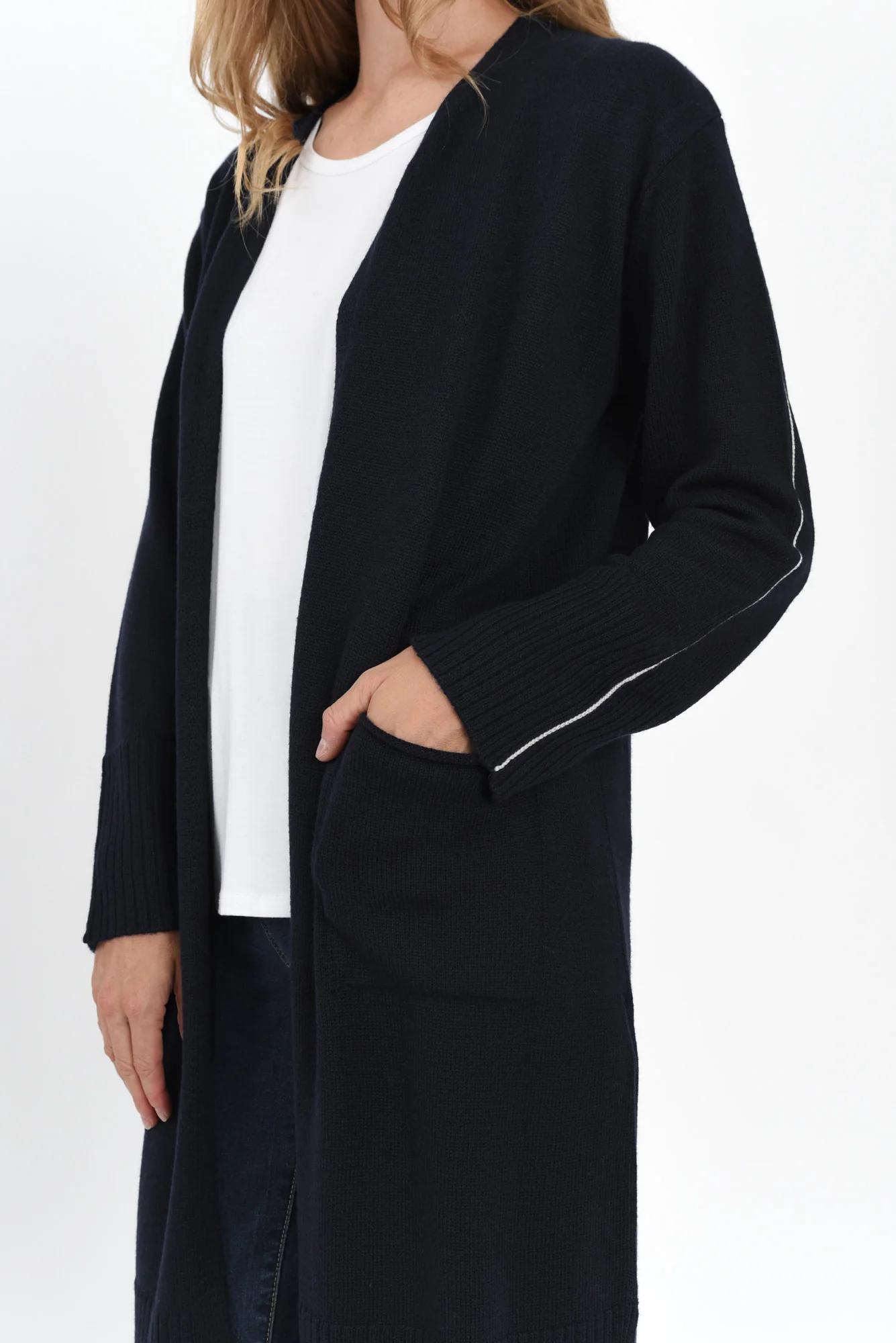 Charter Navy Knit Pocket Cardigan - Image 5