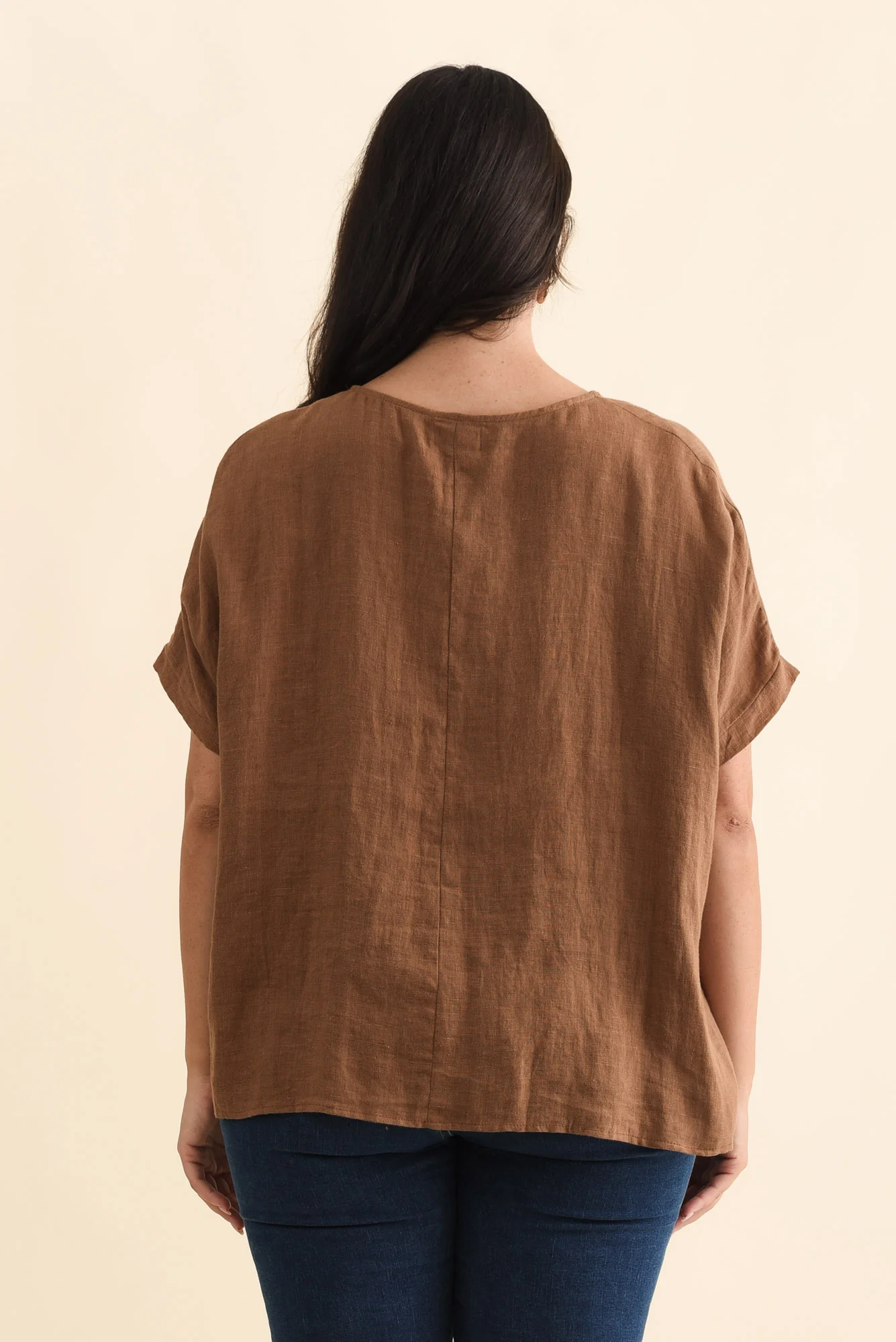 Chaya Mocha Linen Top - Image 11