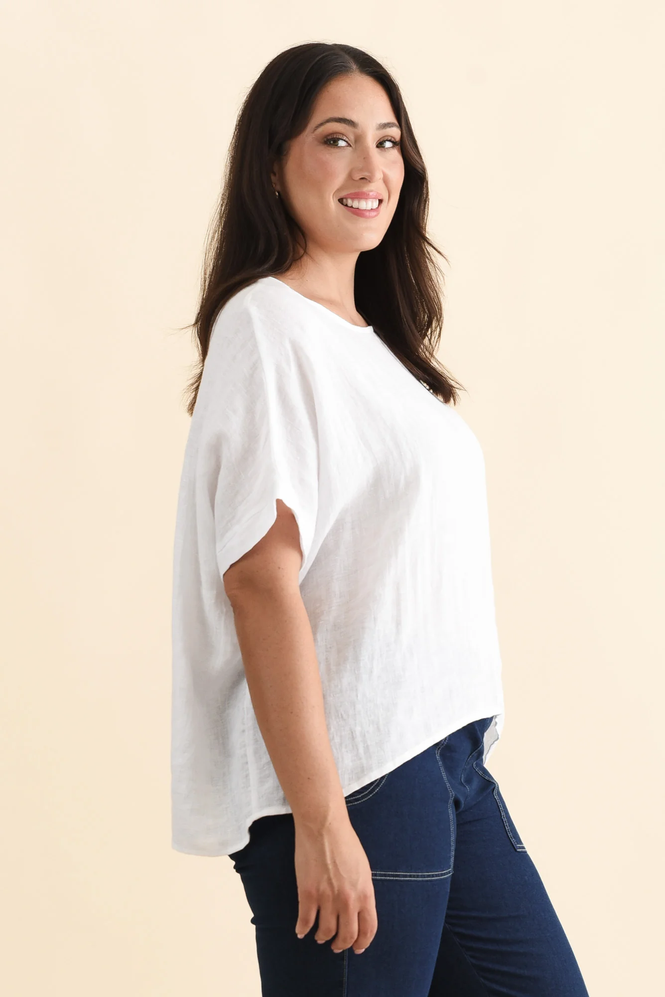 Chaya White Linen Top - Image 10