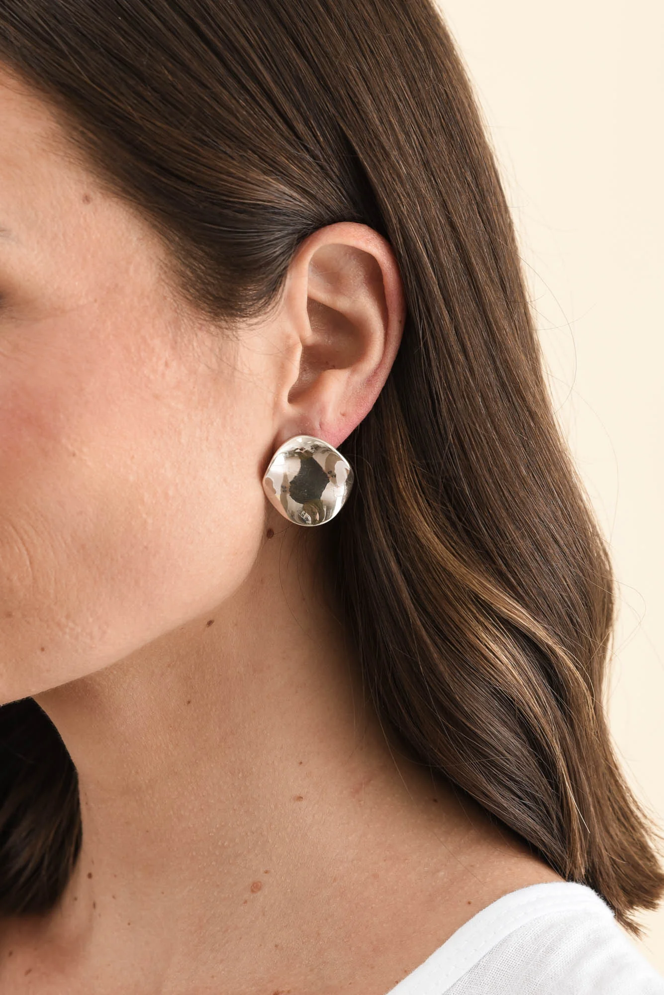 Chloe Silver Stud Earrings - Image 2