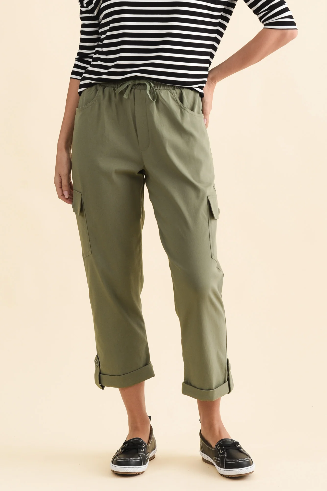 Cindy Sage Denim Cargo Pants - Image 2