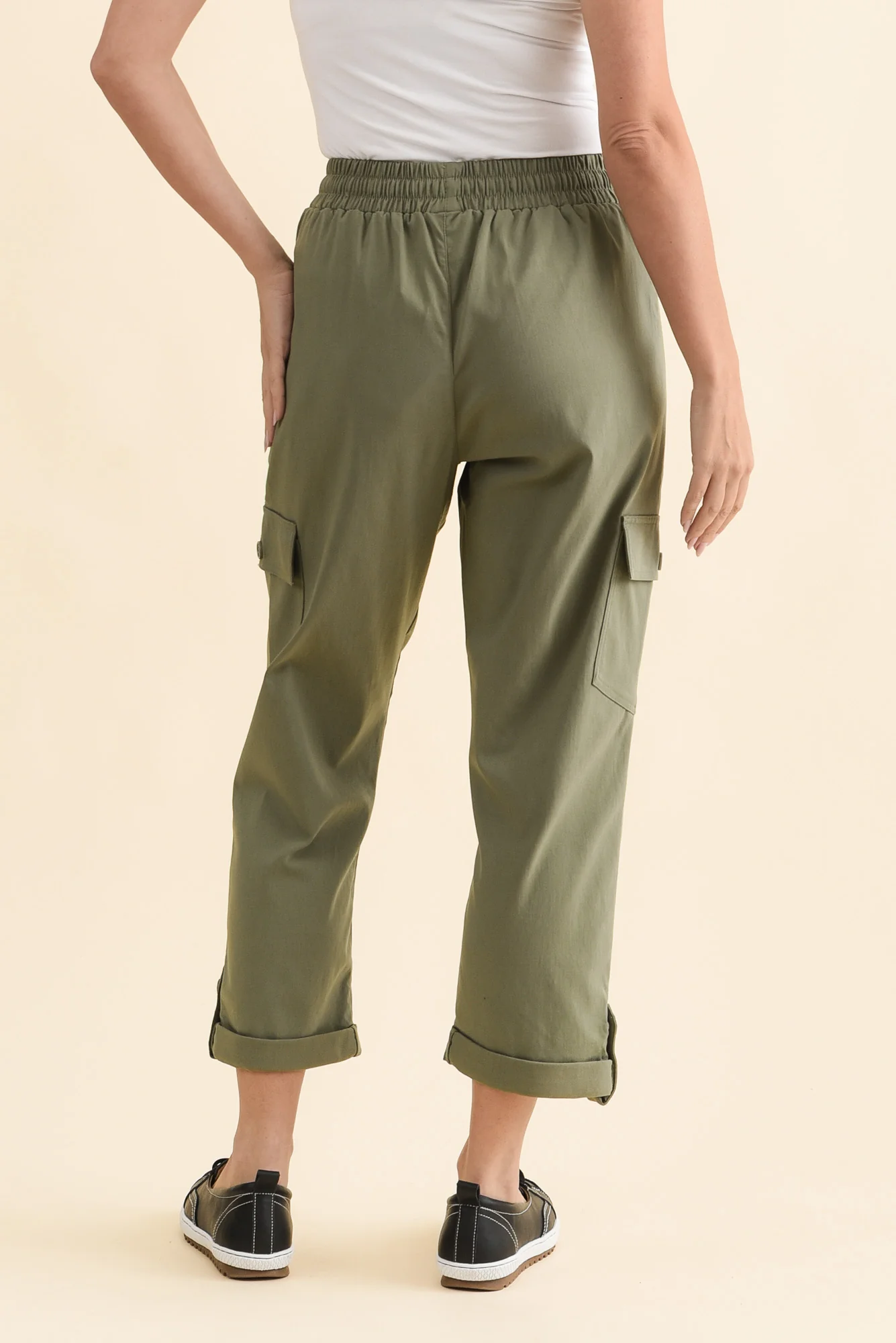 Cindy Sage Denim Cargo Pants - Image 5