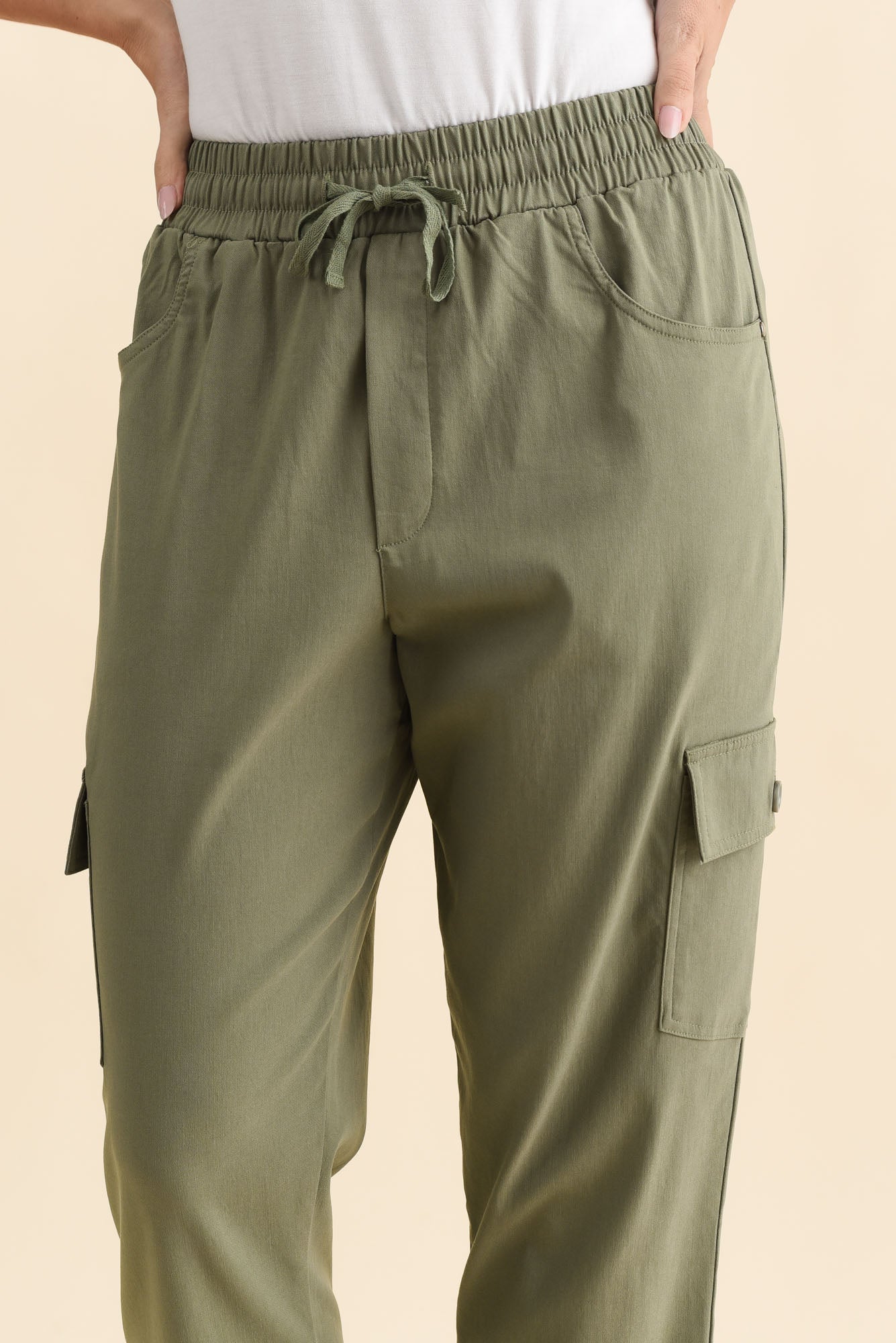 Cindy Sage Denim Cargo Pants - Image 6
