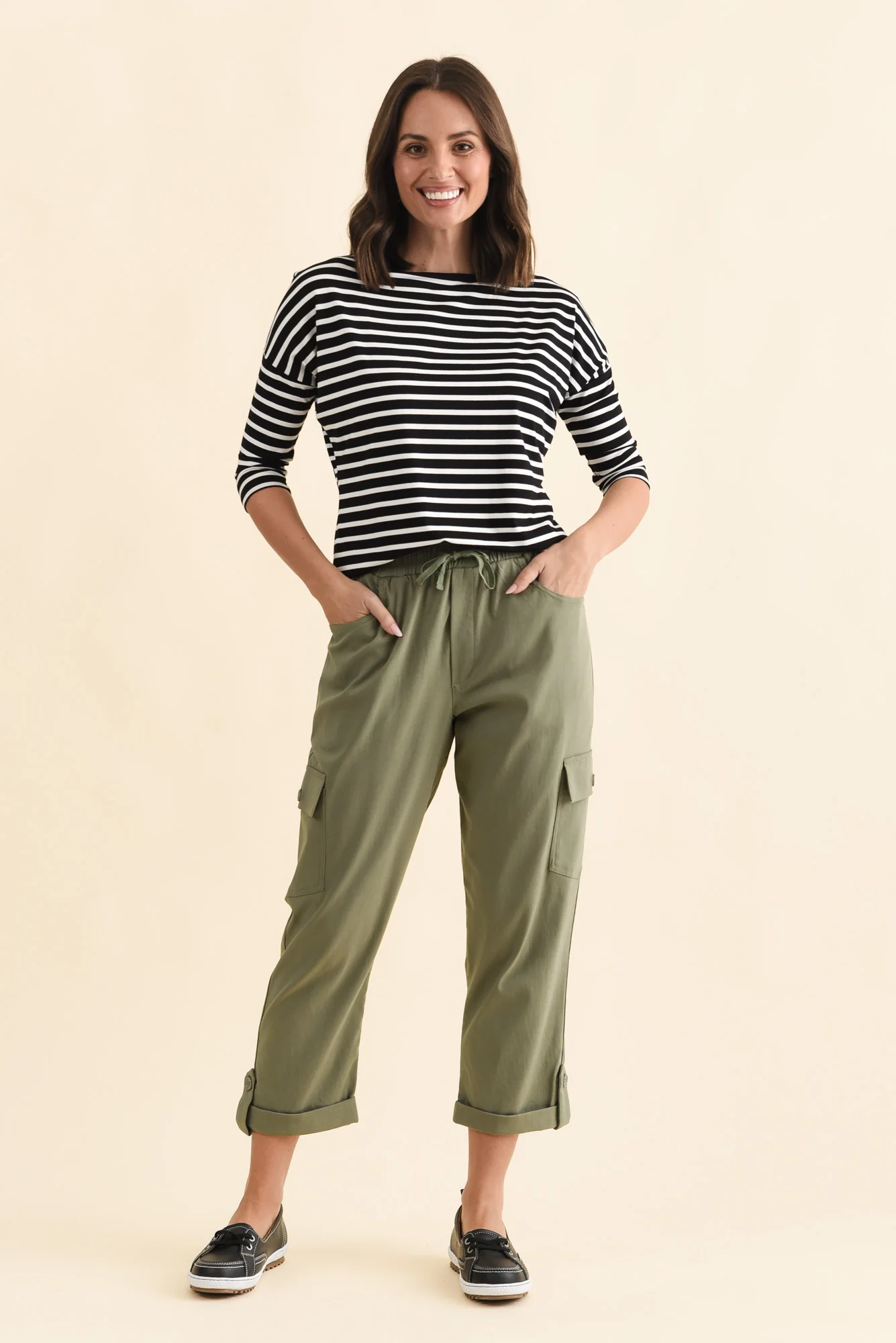 Cindy Sage Denim Cargo Pants - Image 7