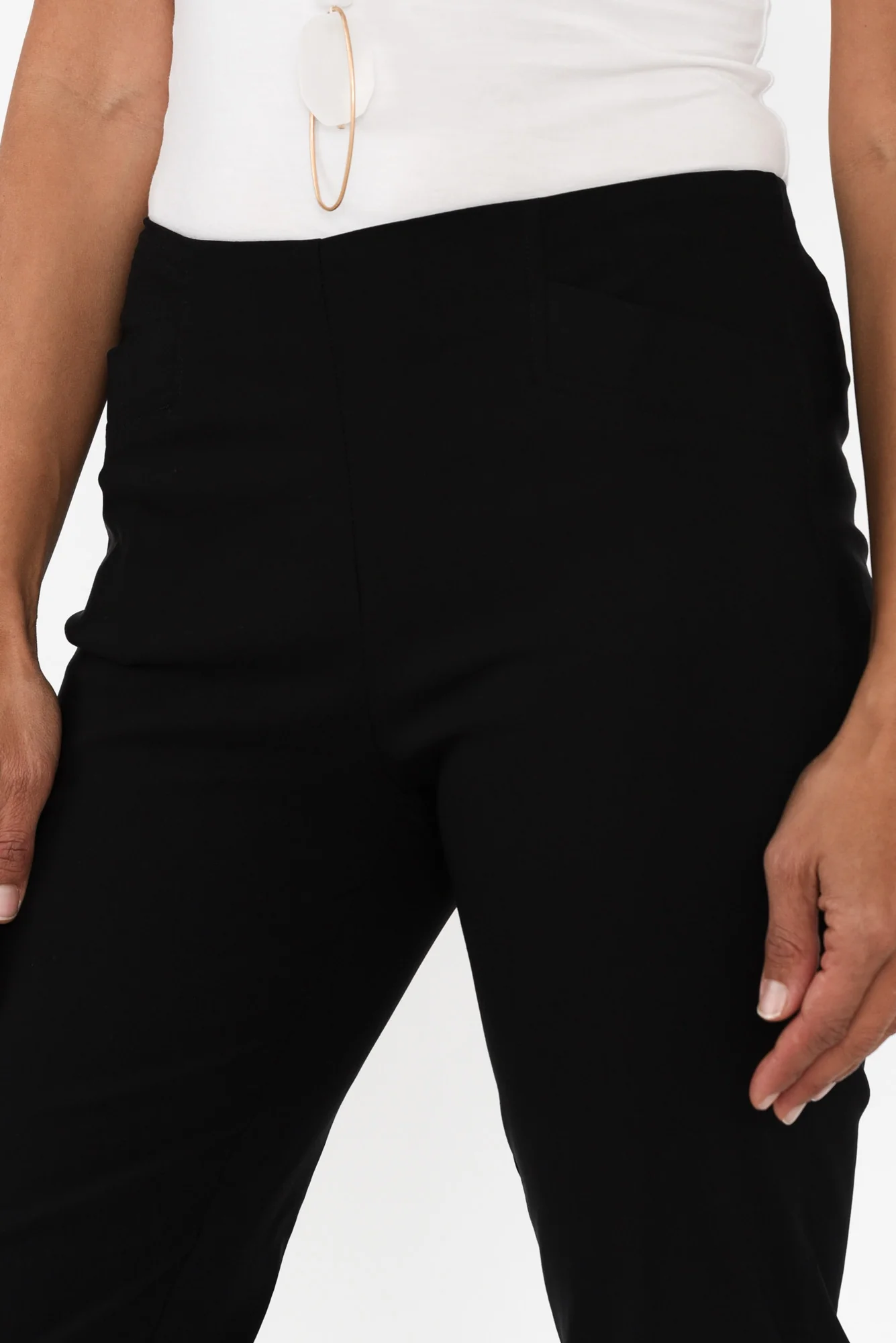 Cody Black Stretch Capri Pants - Image 5