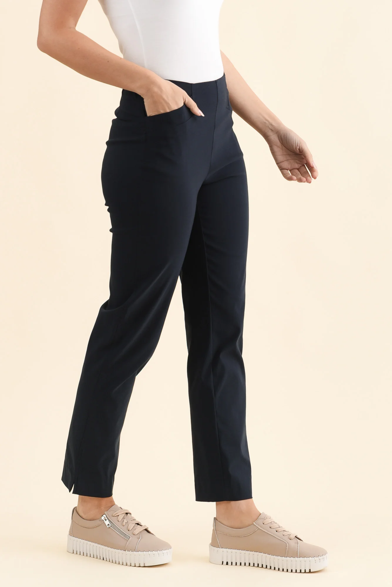 Cody Navy Stretch Pants - Image 3