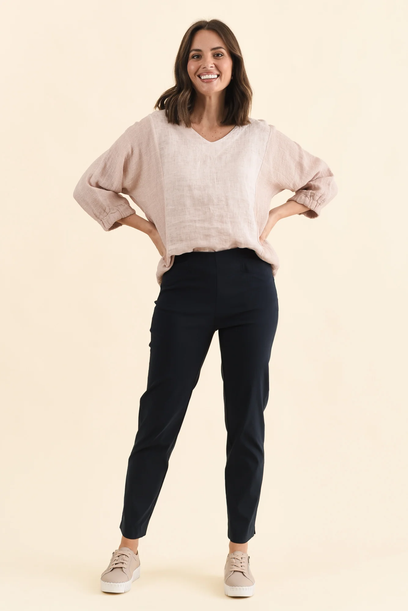 Cody Navy Stretch Pants - Image 7