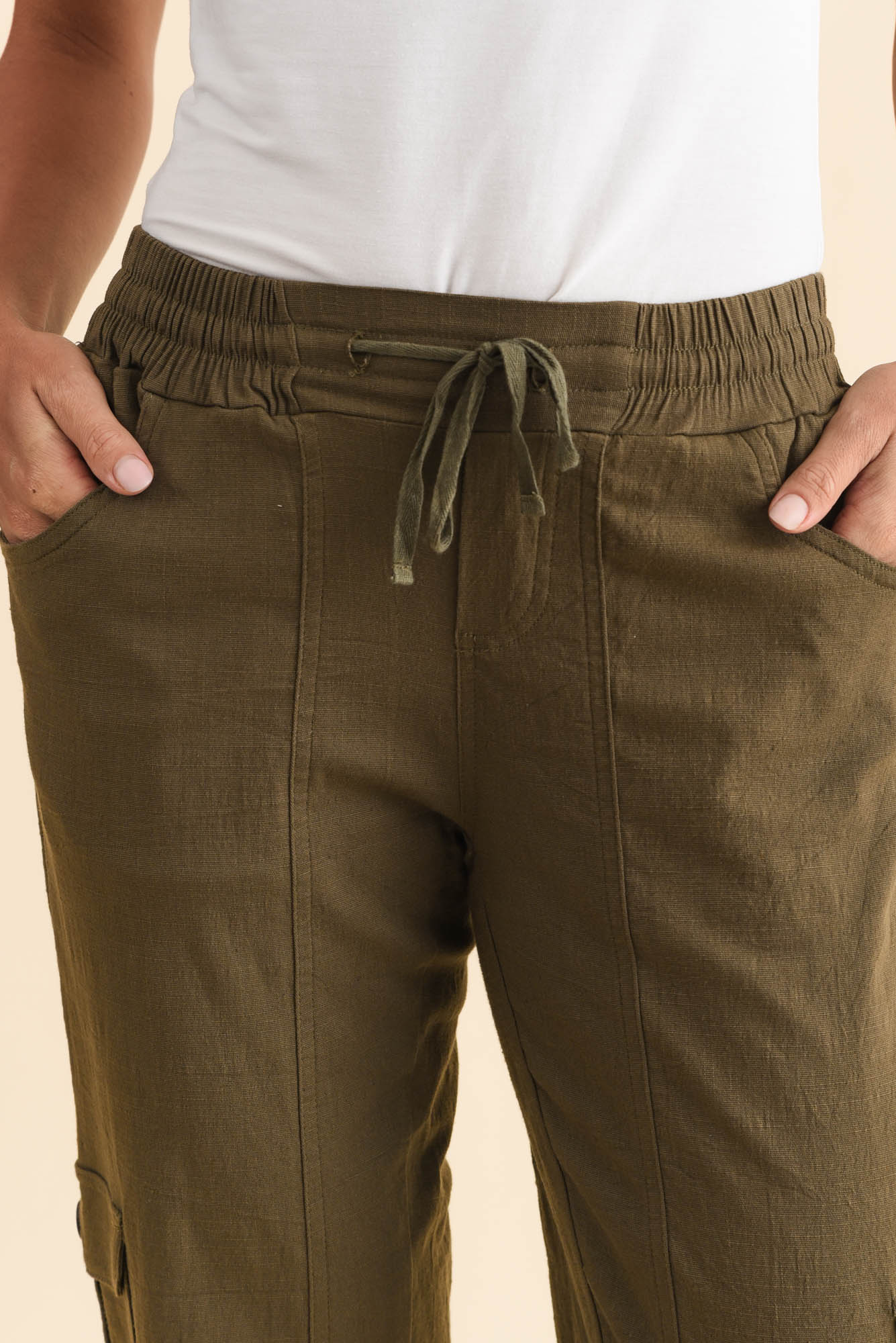 Colette Khaki Cargo Pants - Image 6