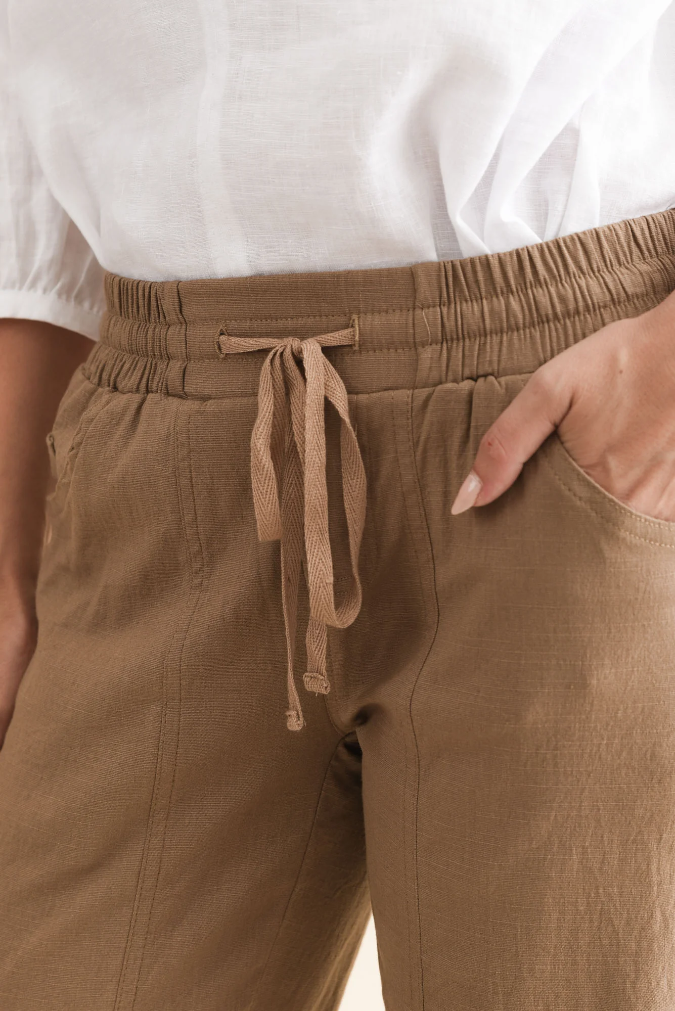 Colette Taupe Cargo Pants - Image 5