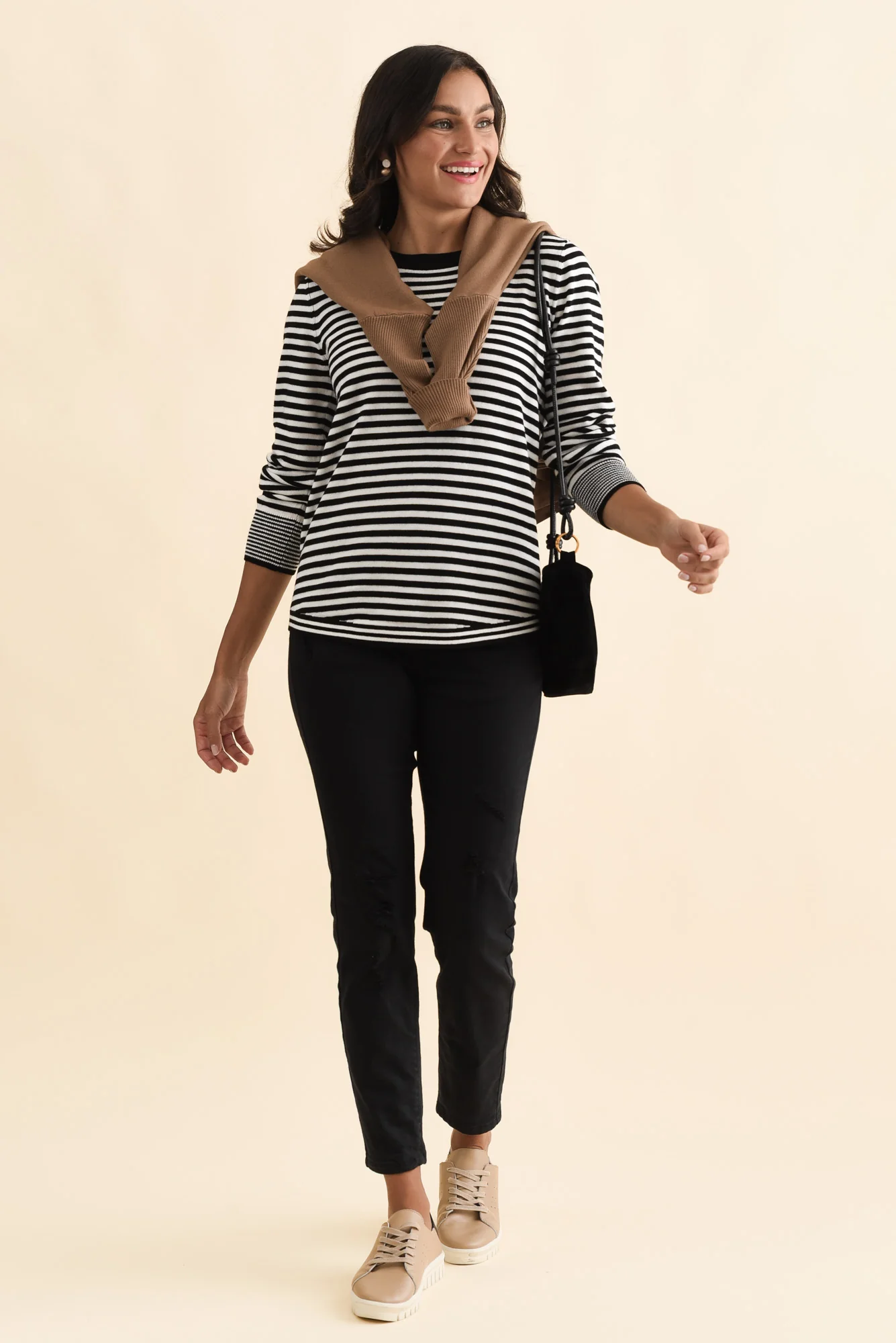 Colorado Black Stripe Knit Top - Image 2