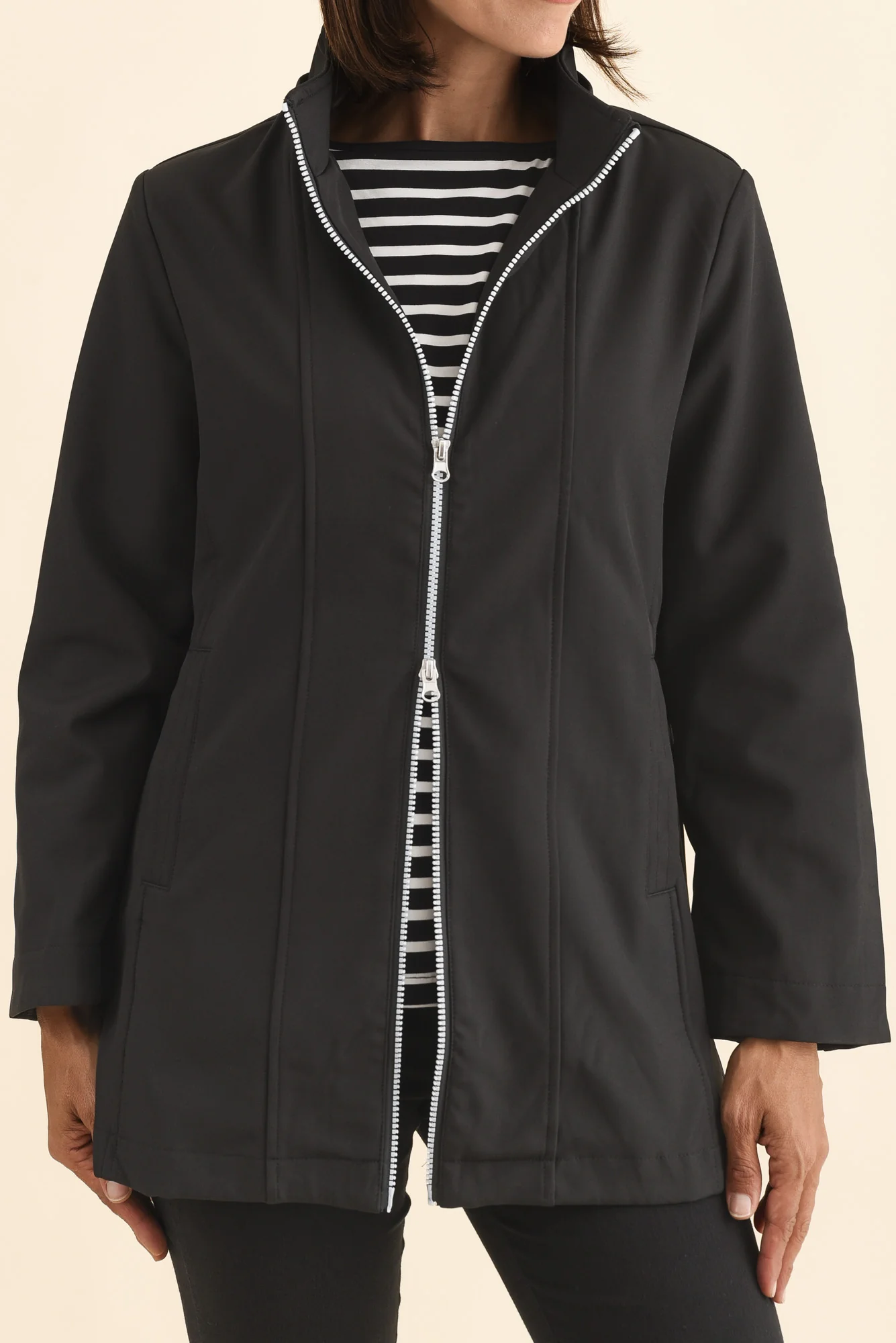 Cora Black Zip Jacket - Image 5