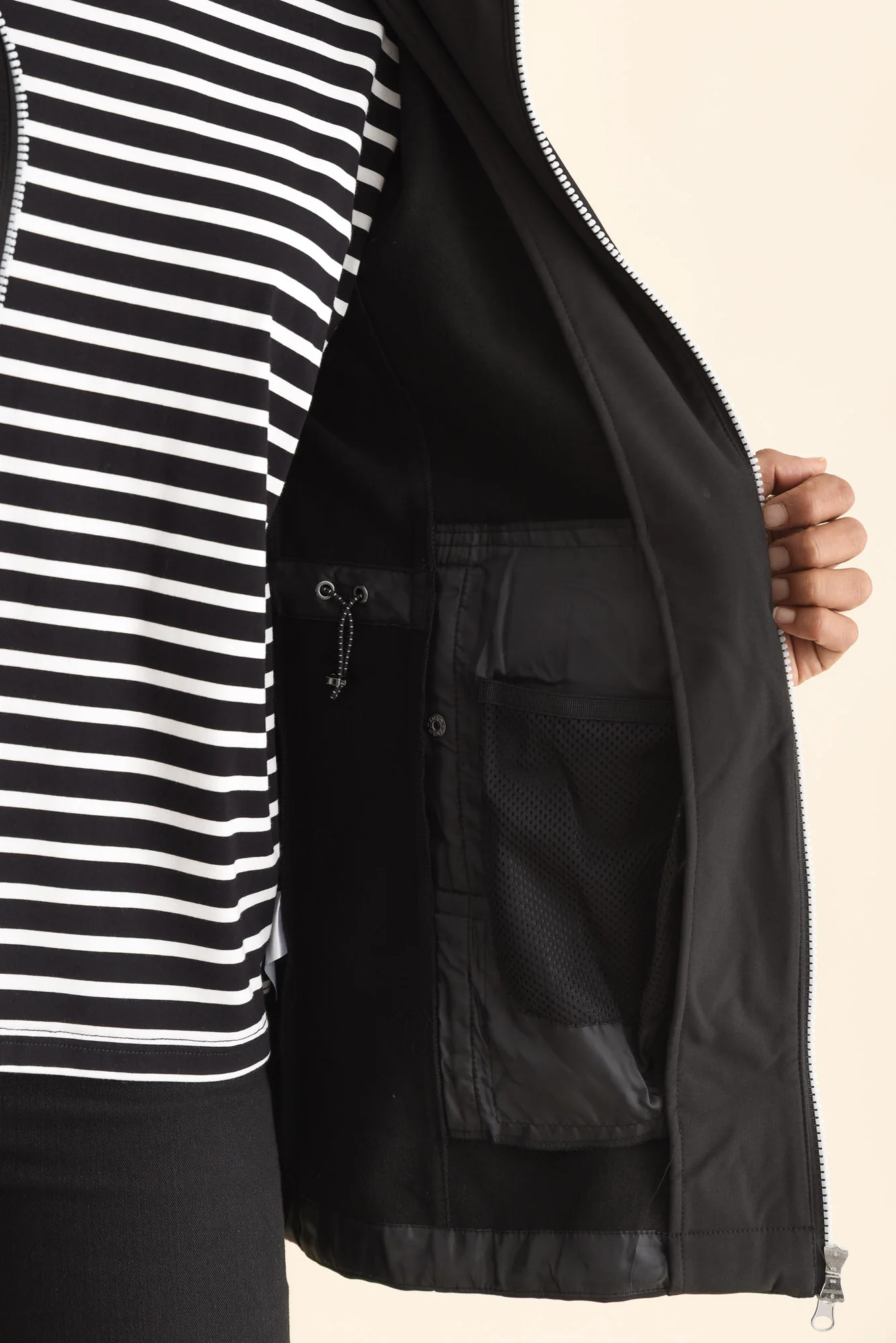 Cora Black Zip Jacket - Image 6