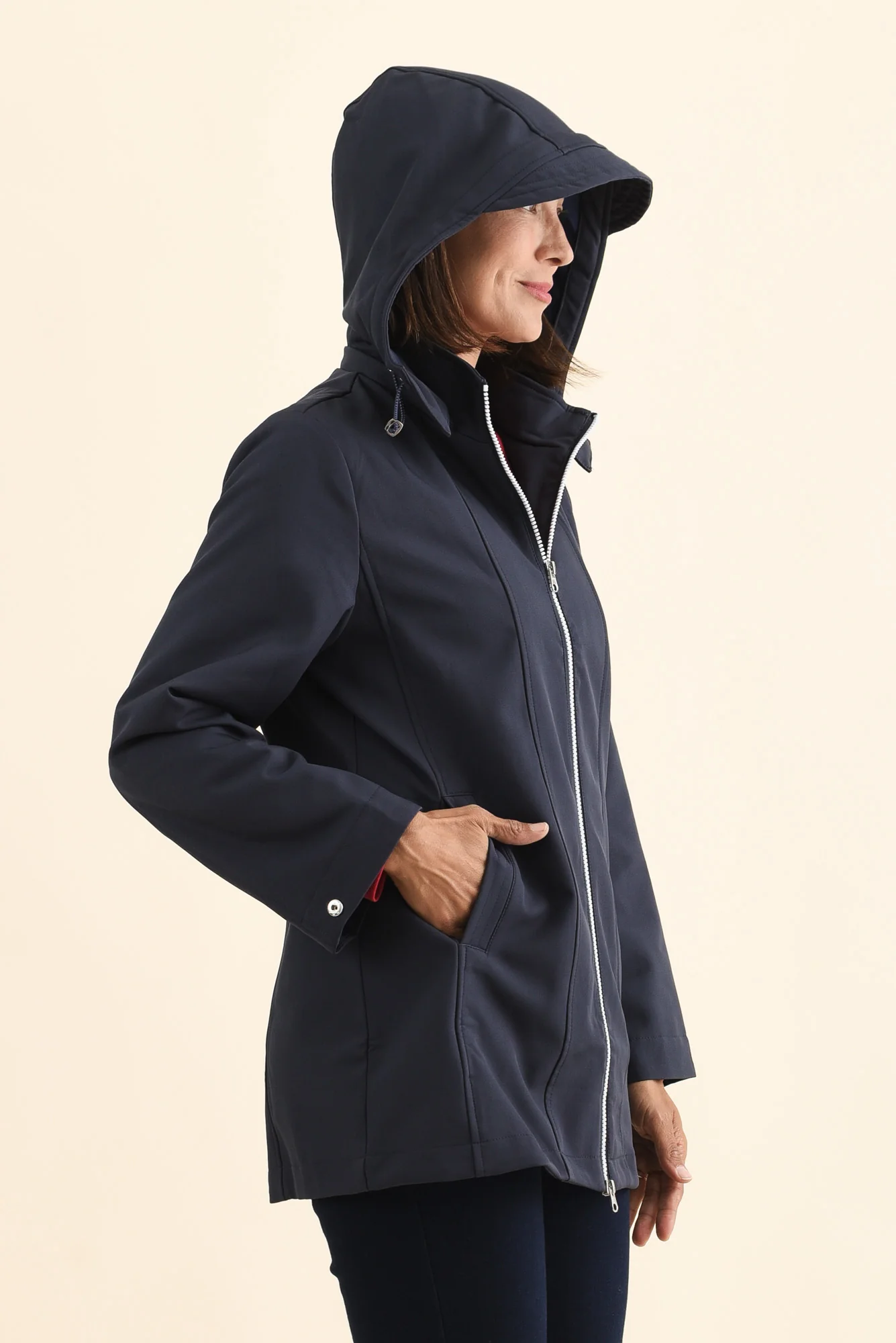 Cora Navy Zip Jacket - Image 3