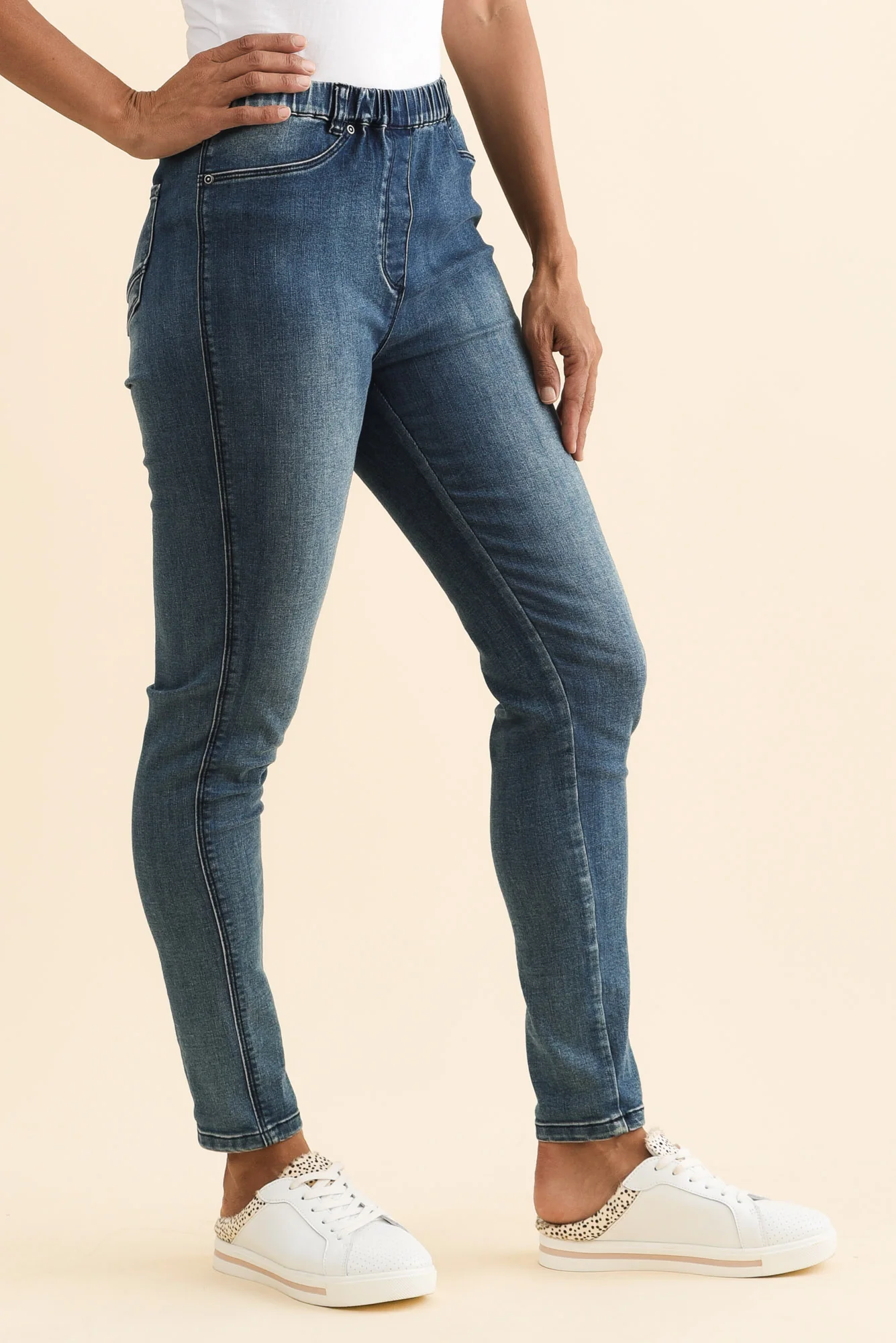 Courtney Dark Denim Stretch Jeans - Image 4