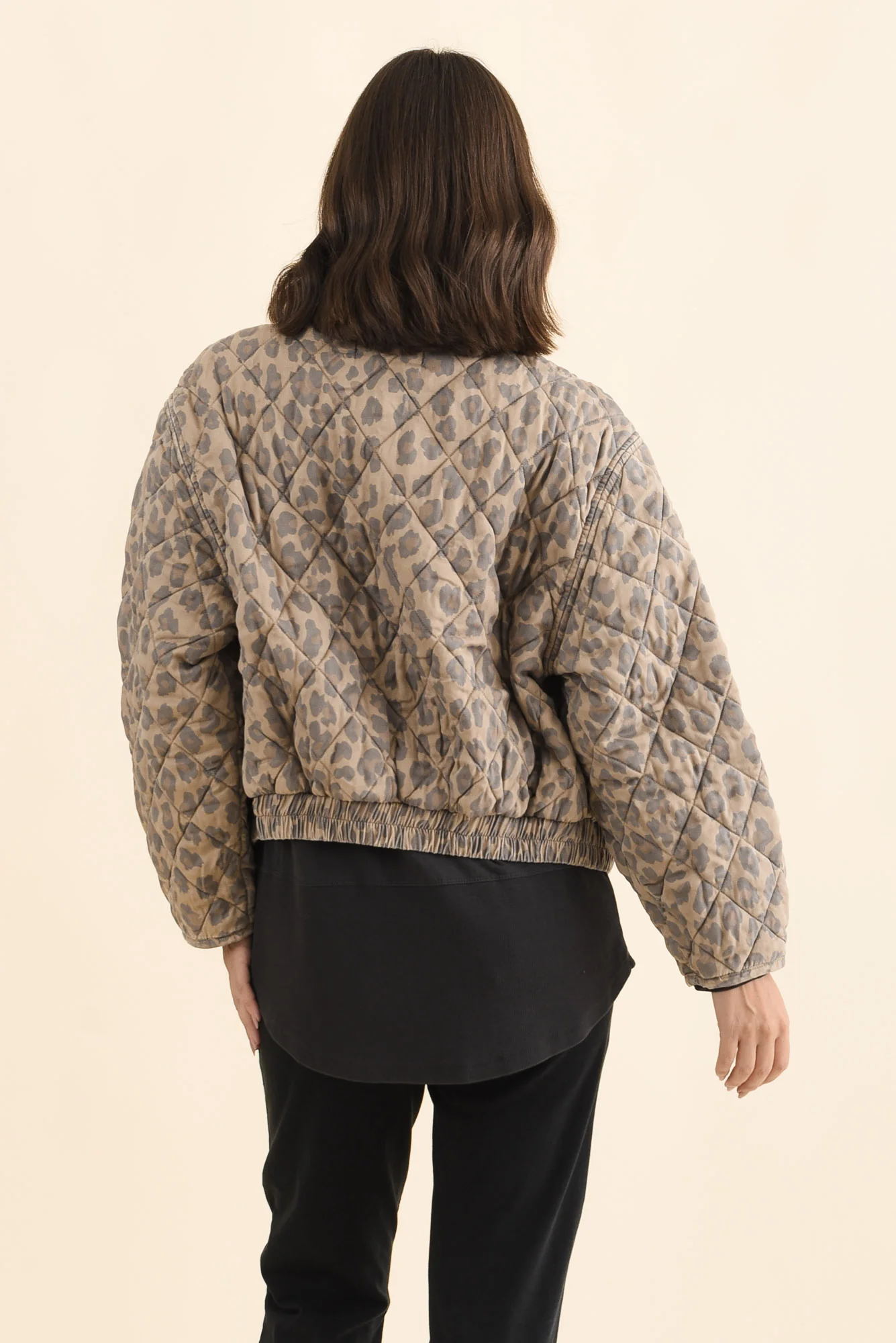 Courtney Tan Leopard Bomber Jacket - Image 5
