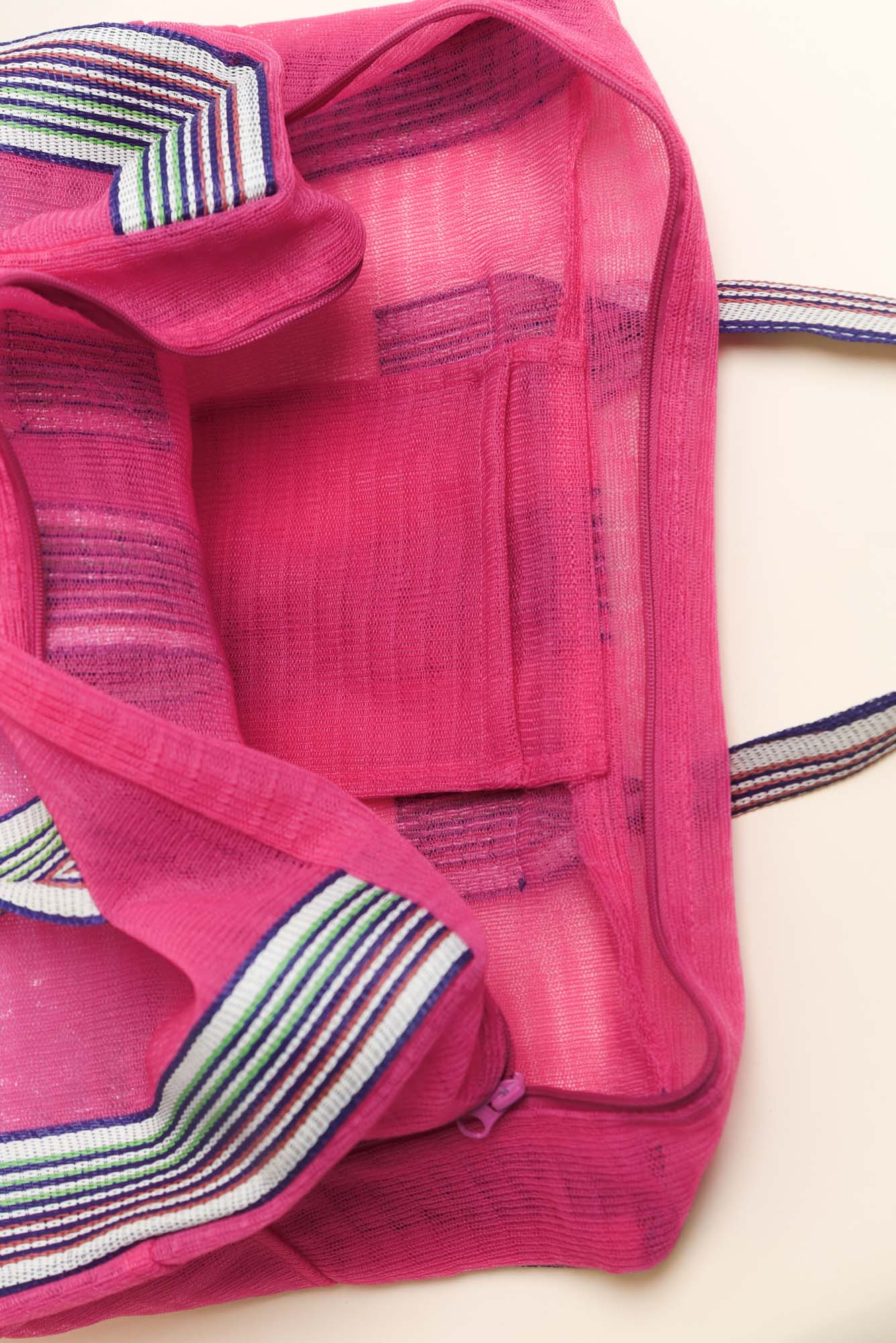 Cupid Pink Mesh Tote Bag - Image 3