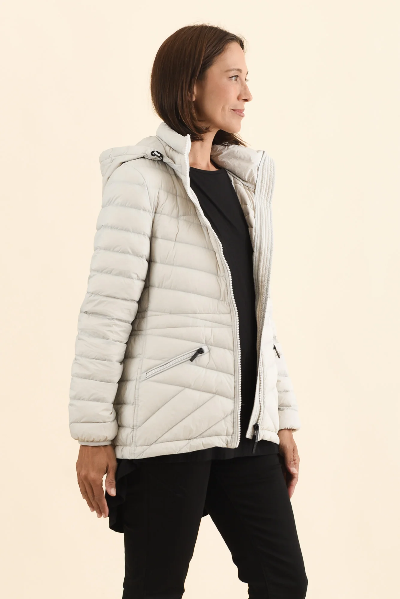 Cushla Grey Down Puffer Jacket - Image 3
